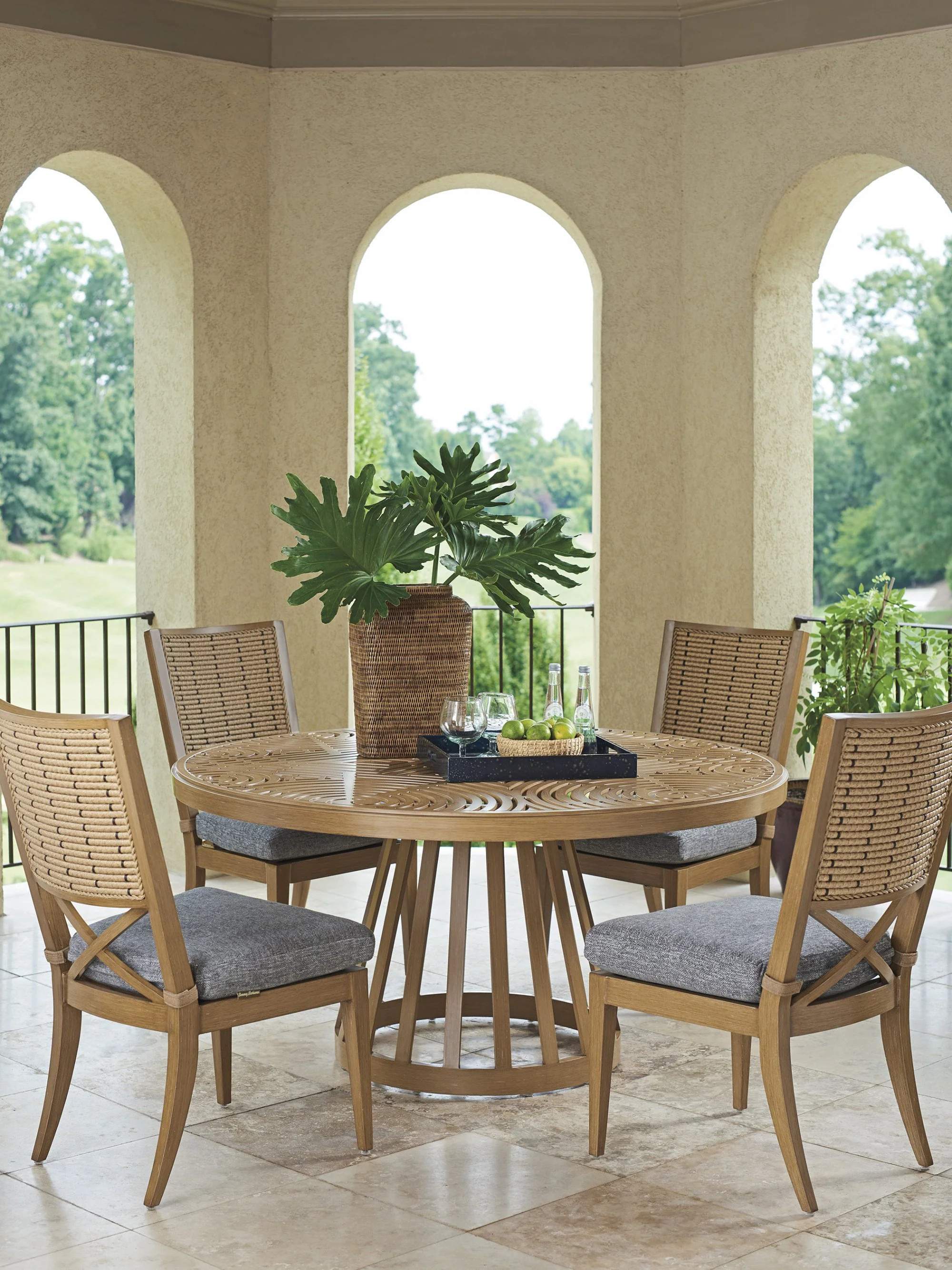 Tommy Bahama Outdoor Los Altos Valley View Round Dining Table - Image 2