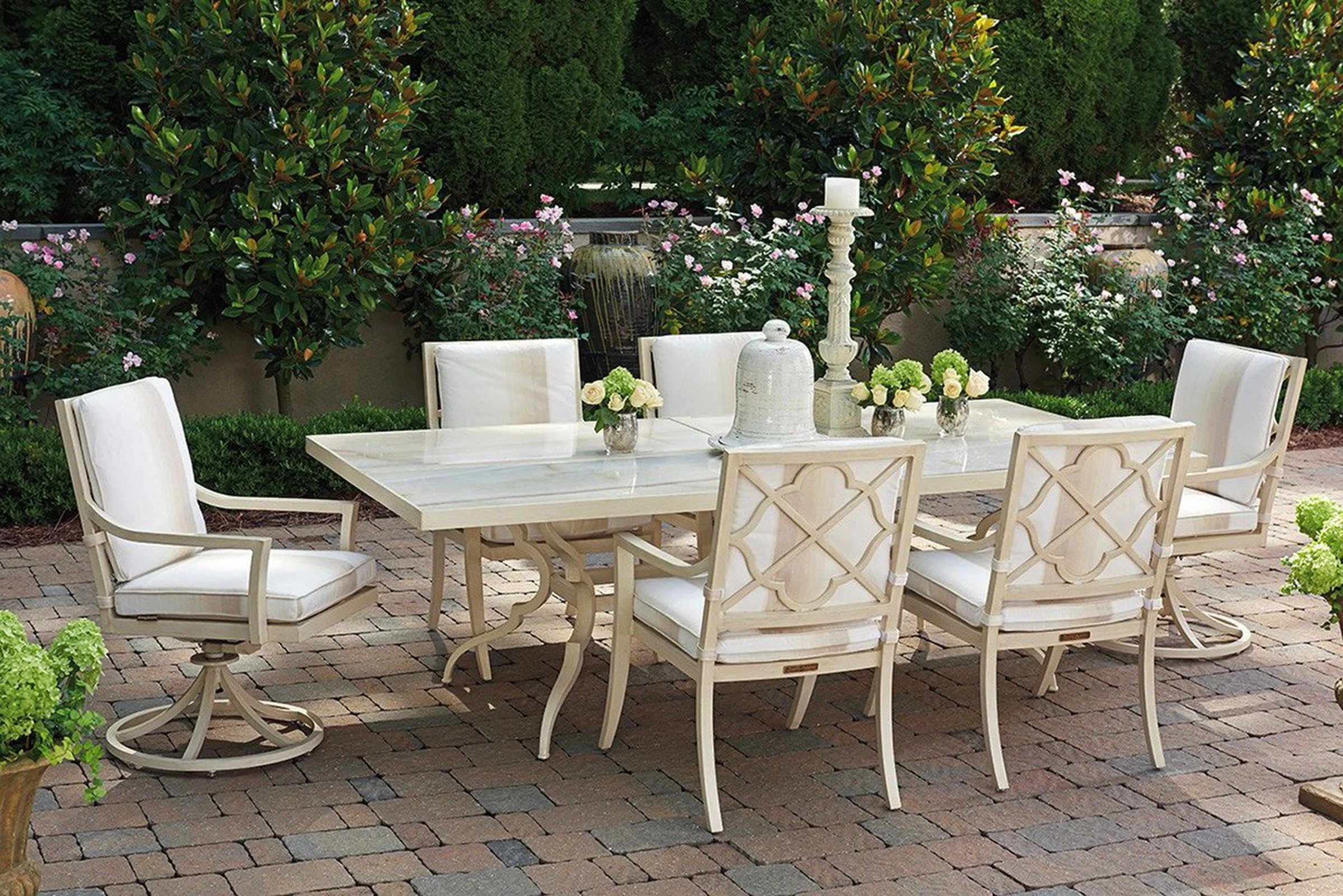 Tommy Bahama Outdoor Misty Garden Dining Table With Porcelain Top - Image 2