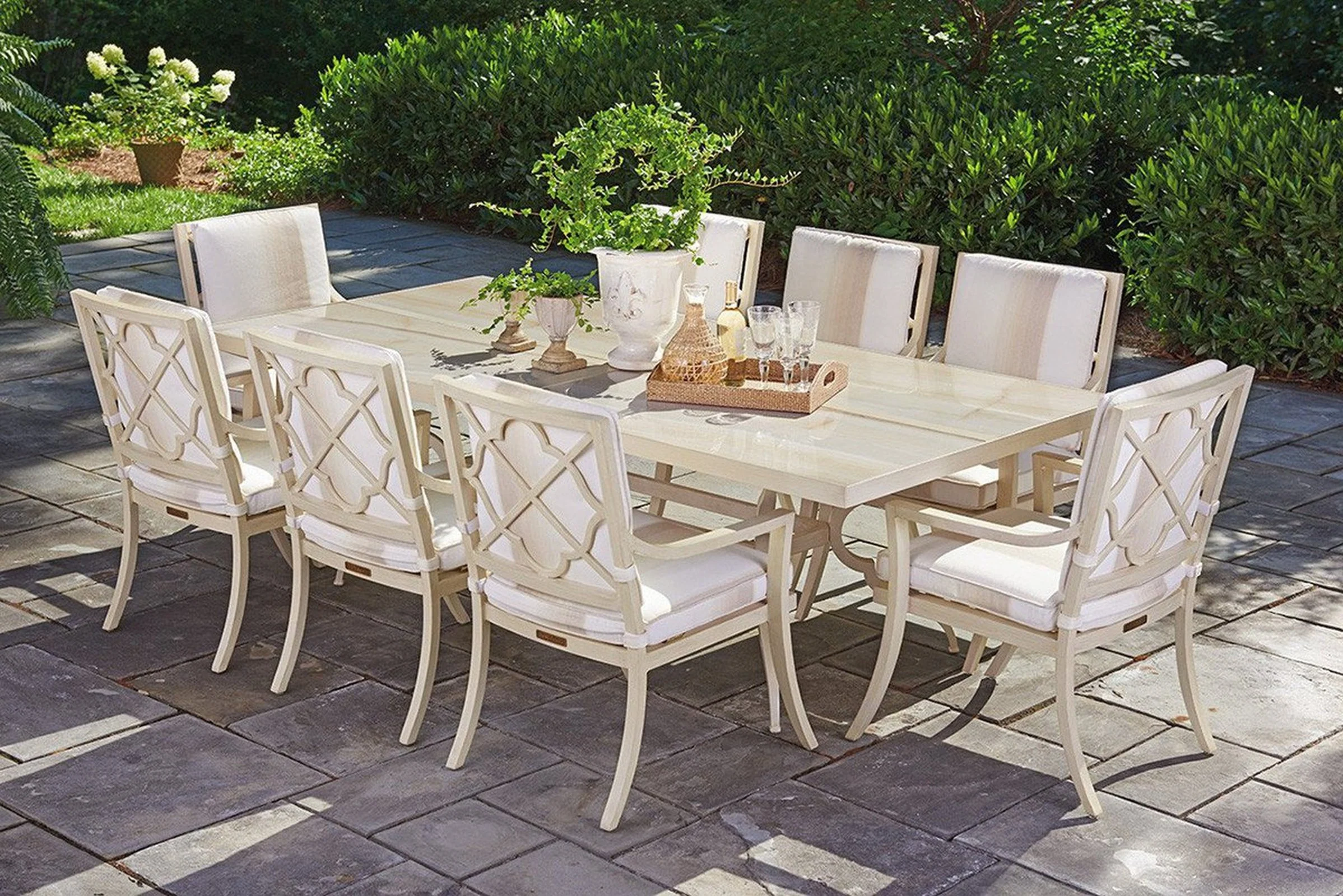 Tommy Bahama Outdoor Misty Garden Dining Table With Porcelain Top - Image 3