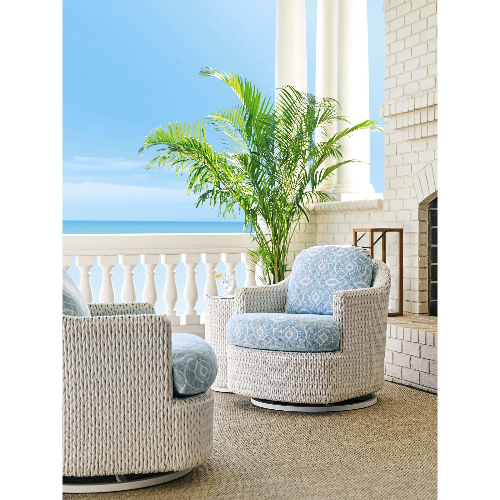 Tommy Bahama Outdoor Ocean Breeze Promenade Occasional Swivel Chair - Image 2