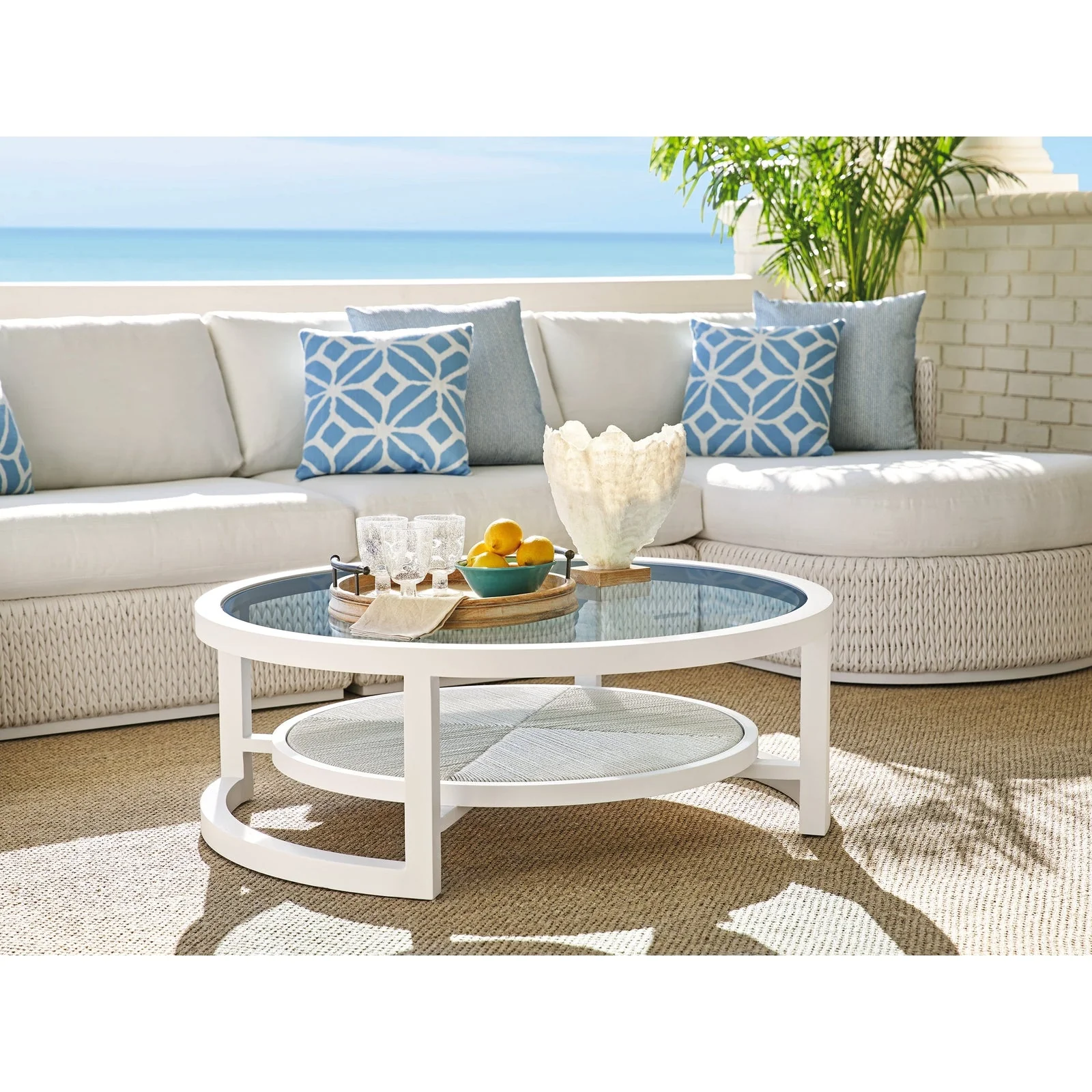 Tommy Bahama Outdoor Ocean Breeze Promenade Round Cocktail Table - Image 2