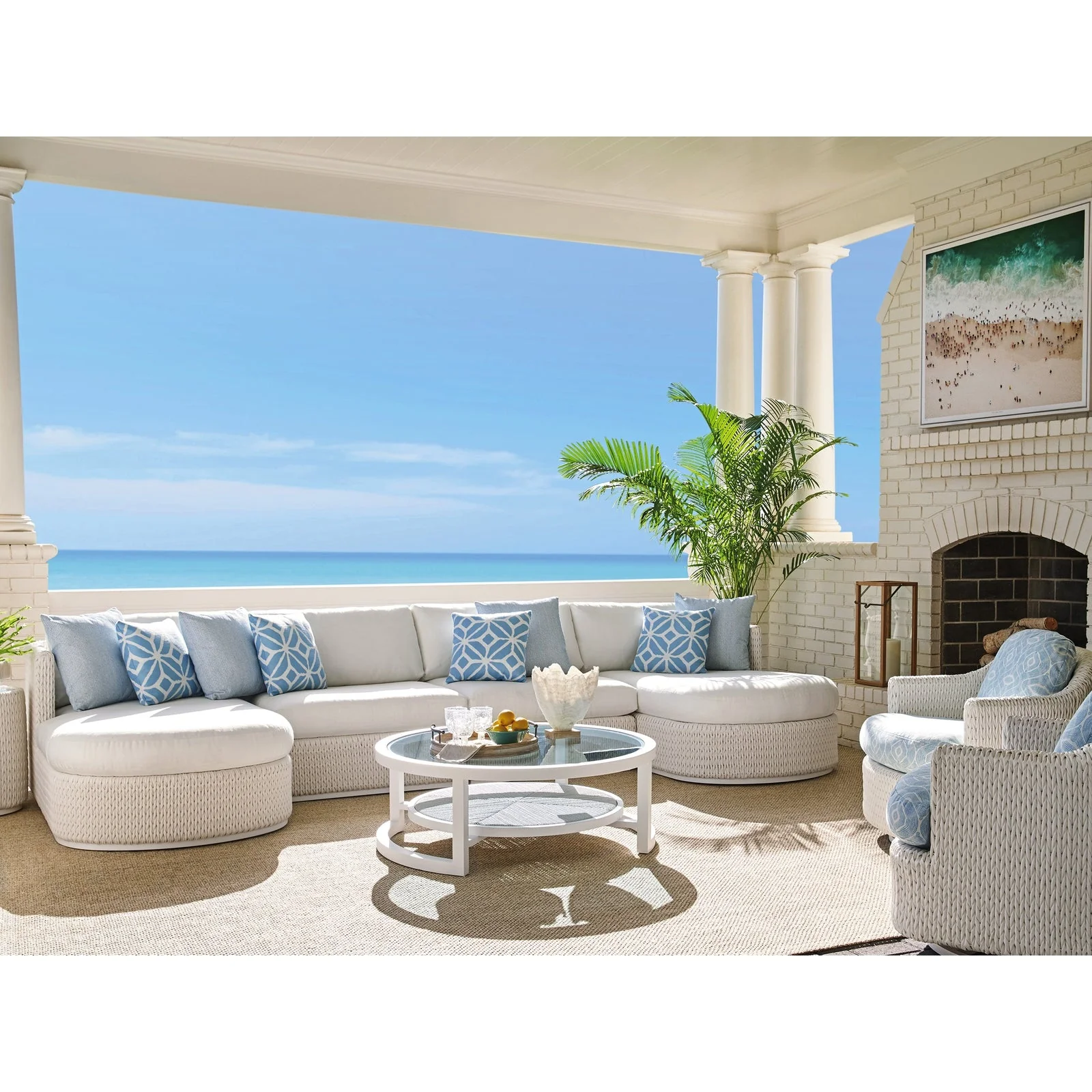 Tommy Bahama Outdoor Ocean Breeze Promenade Round Cocktail Table - Image 3