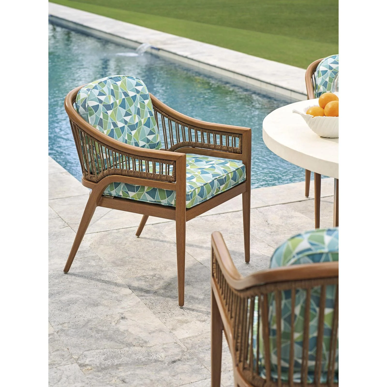Tommy Bahama Outdoor Palm Desert Poolside Arm Dining Chair - Image 5