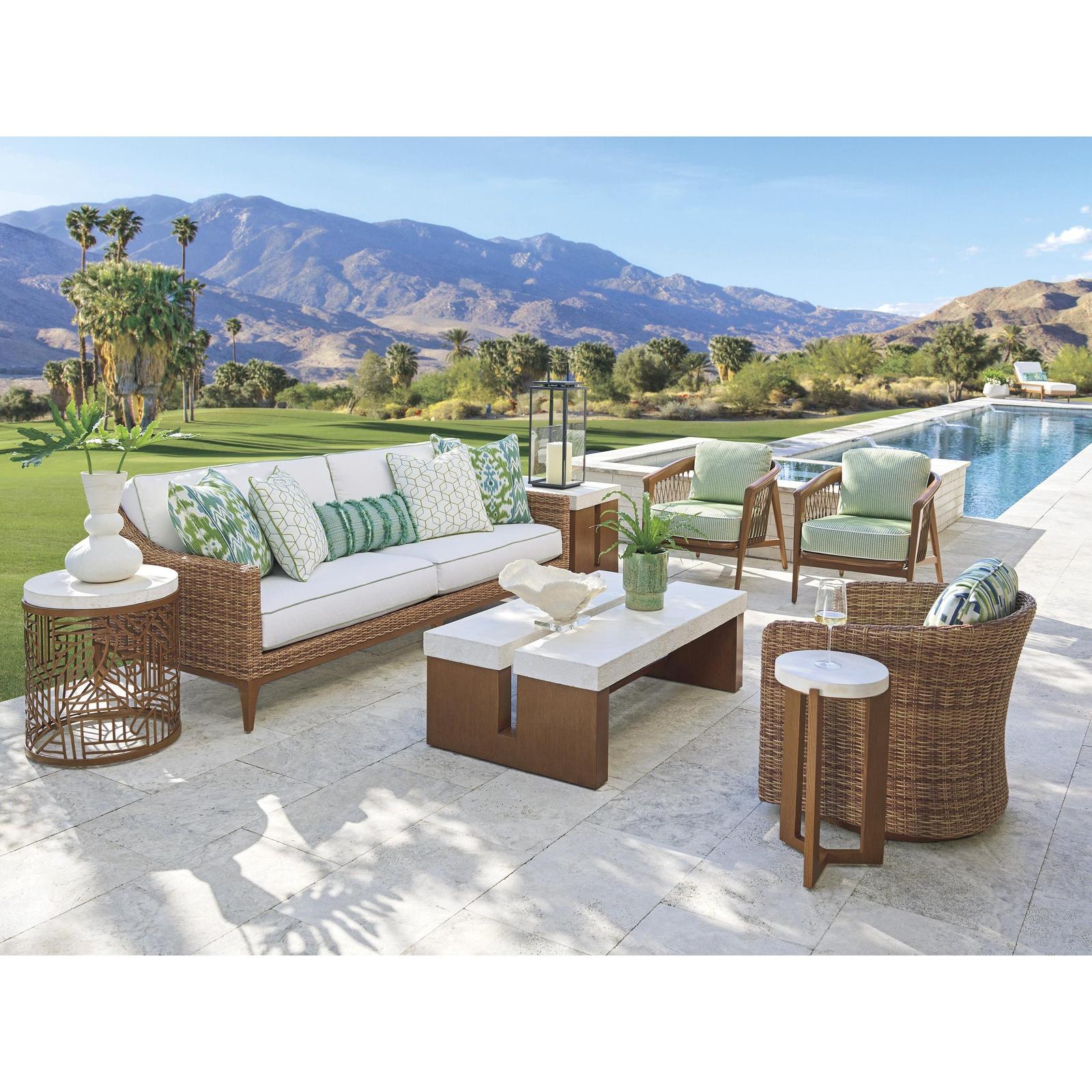 Tommy Bahama Outdoor Palm Desert Poolside Round End Table - Image 3