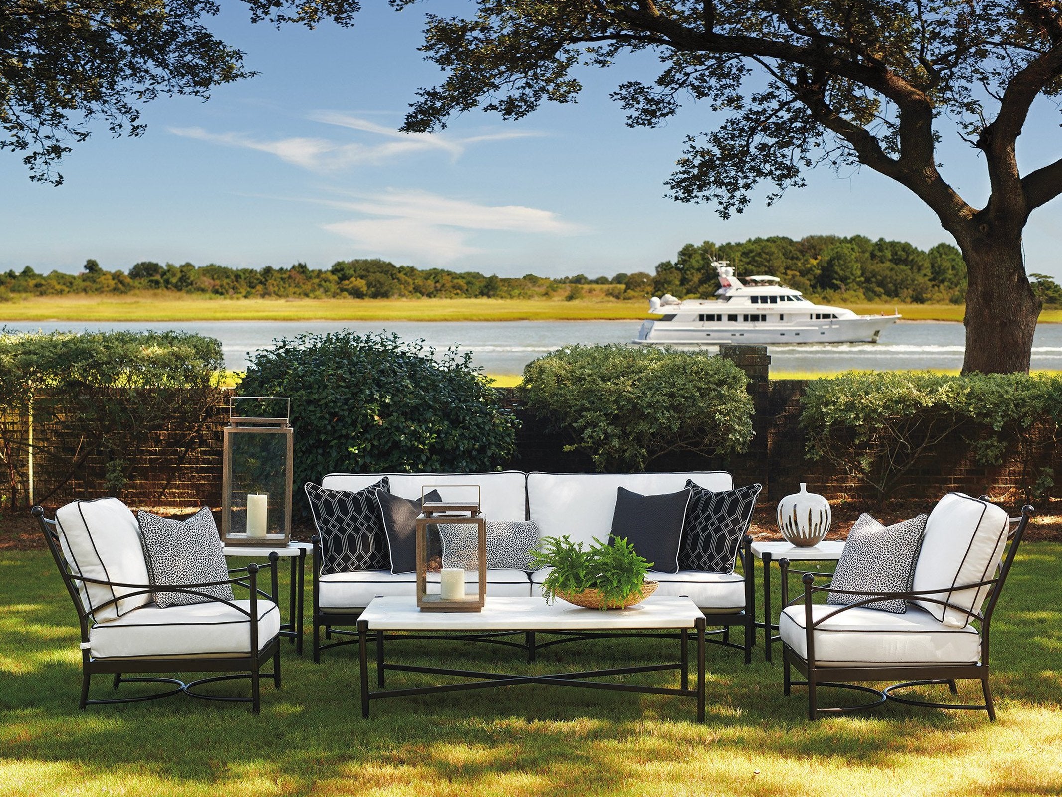 Tommy Bahama Outdoor Pavlova Rectangular Cocktail Table - Image 3