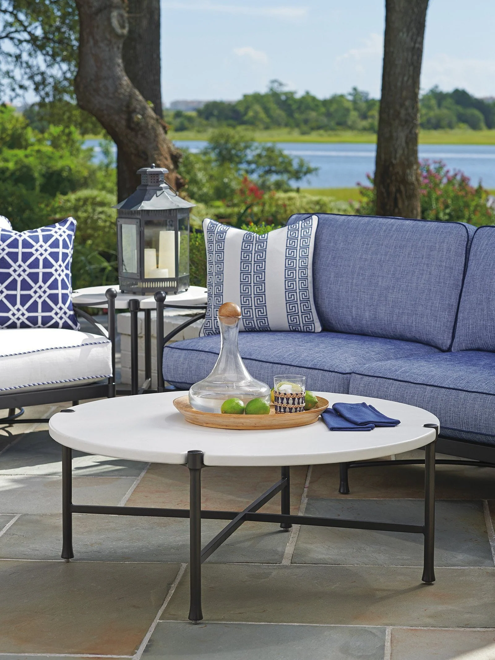 Tommy Bahama Outdoor Pavlova Round Cocktail Table - Image 2