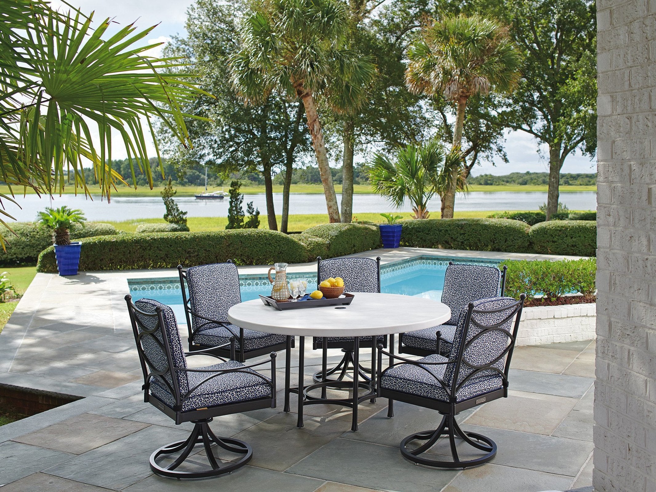 Tommy Bahama Outdoor Pavlova Round Dining Table - Image 2