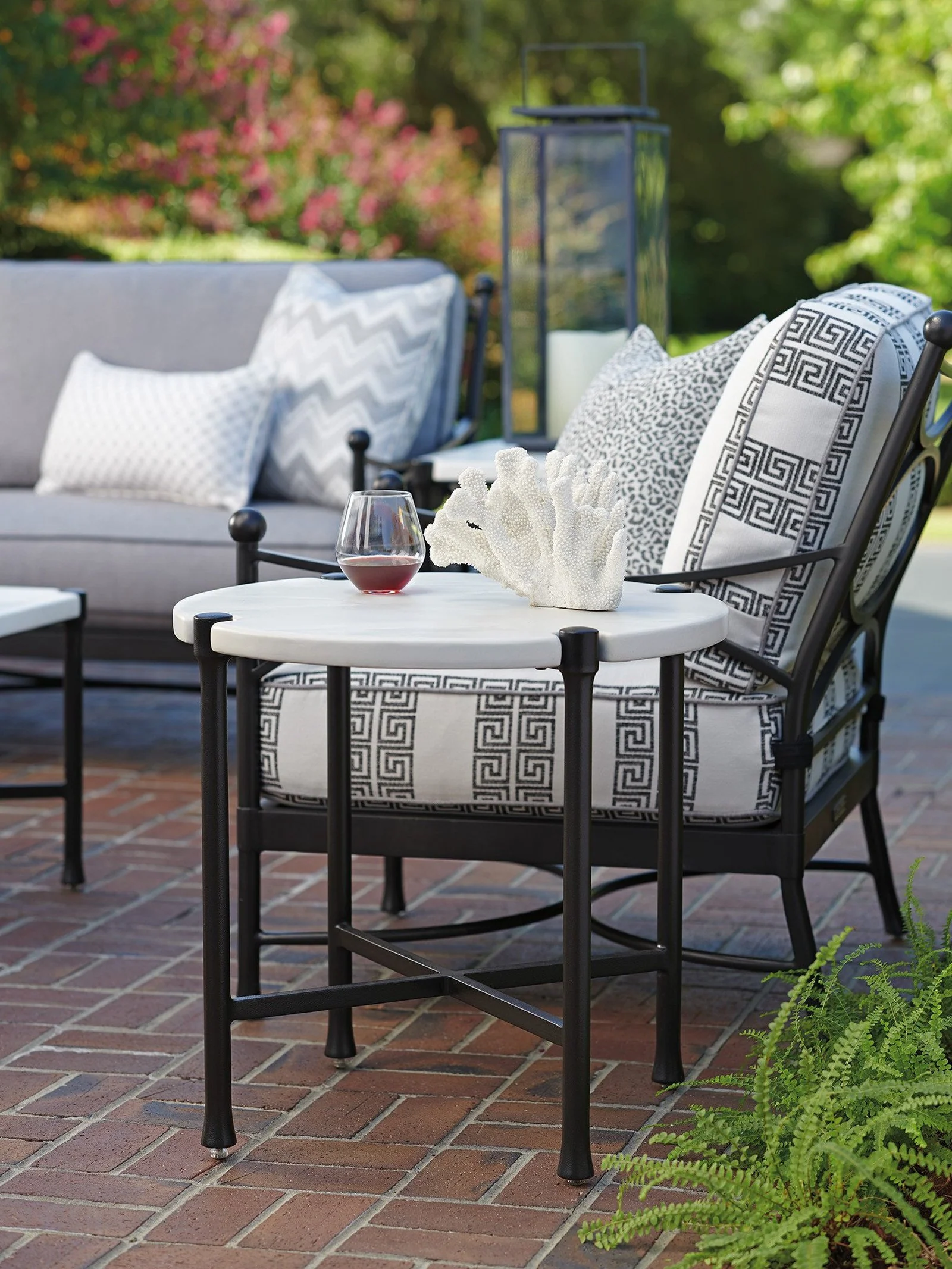 Tommy Bahama Outdoor Pavlova Round End Table - Image 2