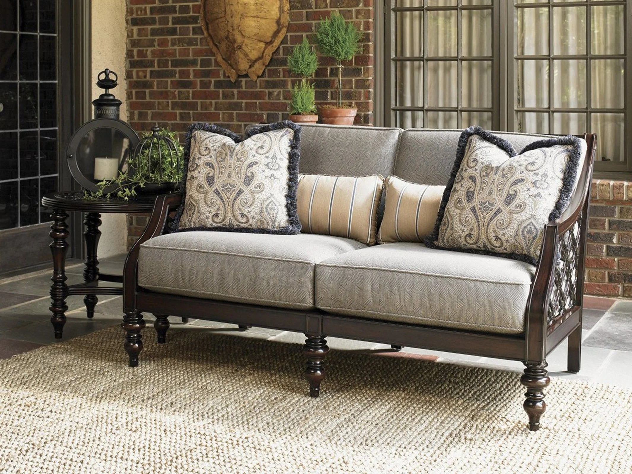 Tommy Bahama Outdoor Royal Kahala Black Sands Love Seat - Image 2