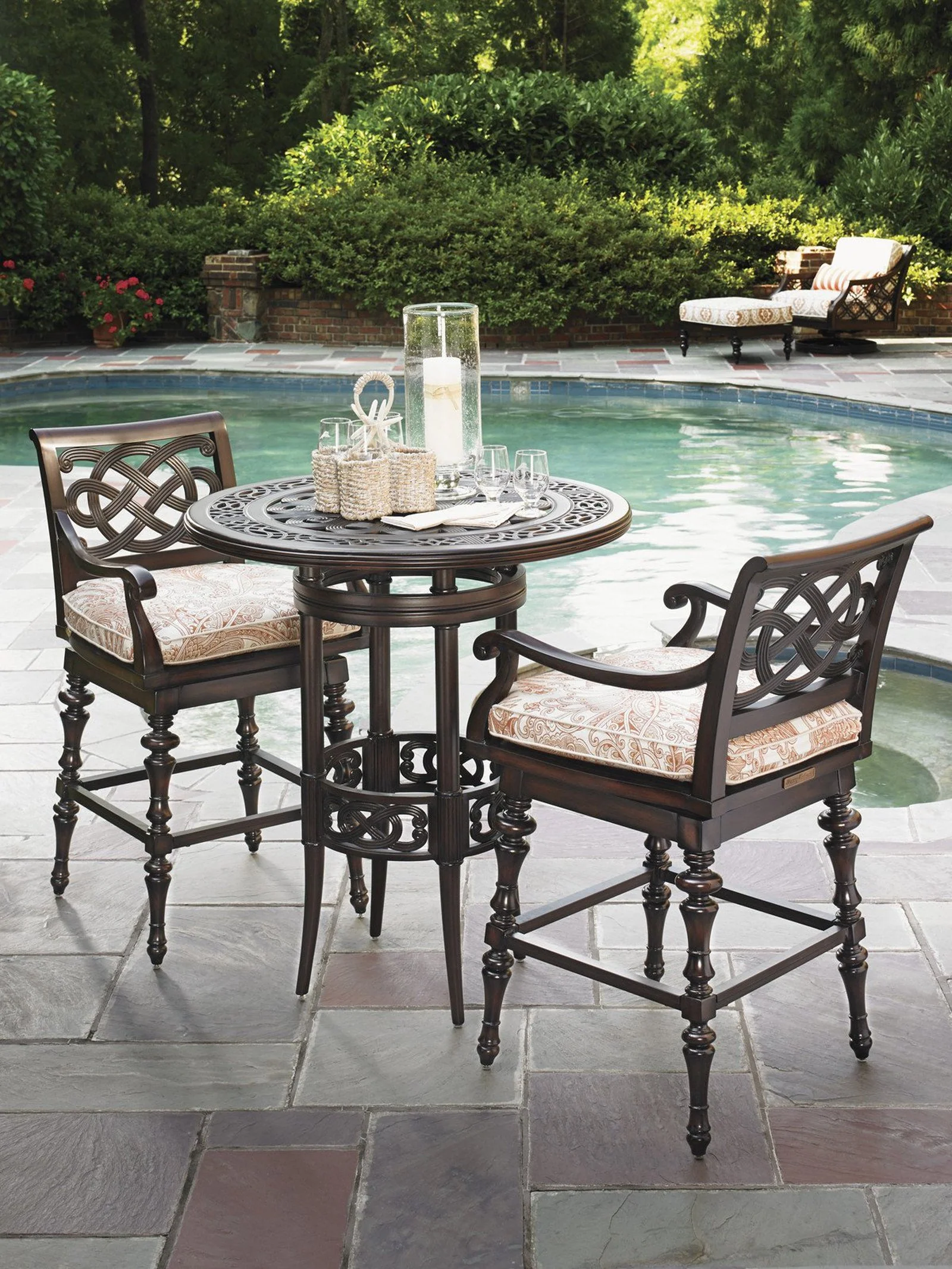 Tommy Bahama Outdoor Royal Kahala Black Sands Swivel Bar Stool - Image 2