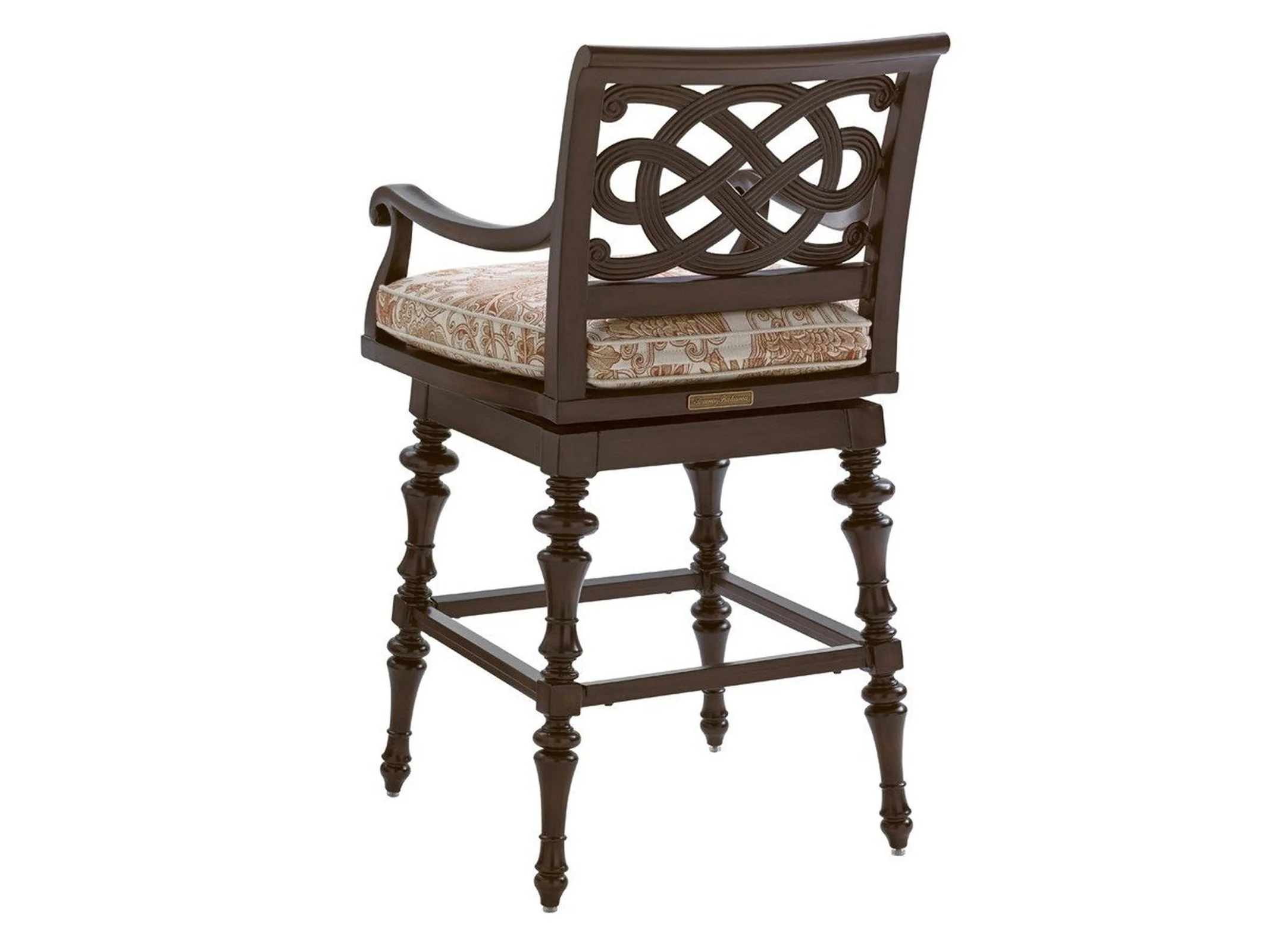 Tommy Bahama Outdoor Royal Kahala Black Sands Swivel Bar Stool - Image 4
