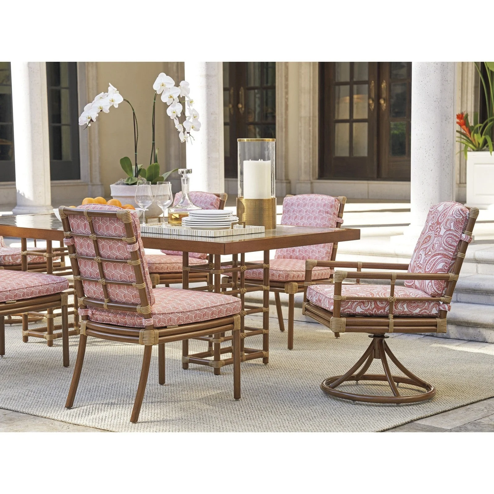 Tommy Bahama Outdoor Sandpiper Bay Swivel Rocker Dining Chair - Image 2