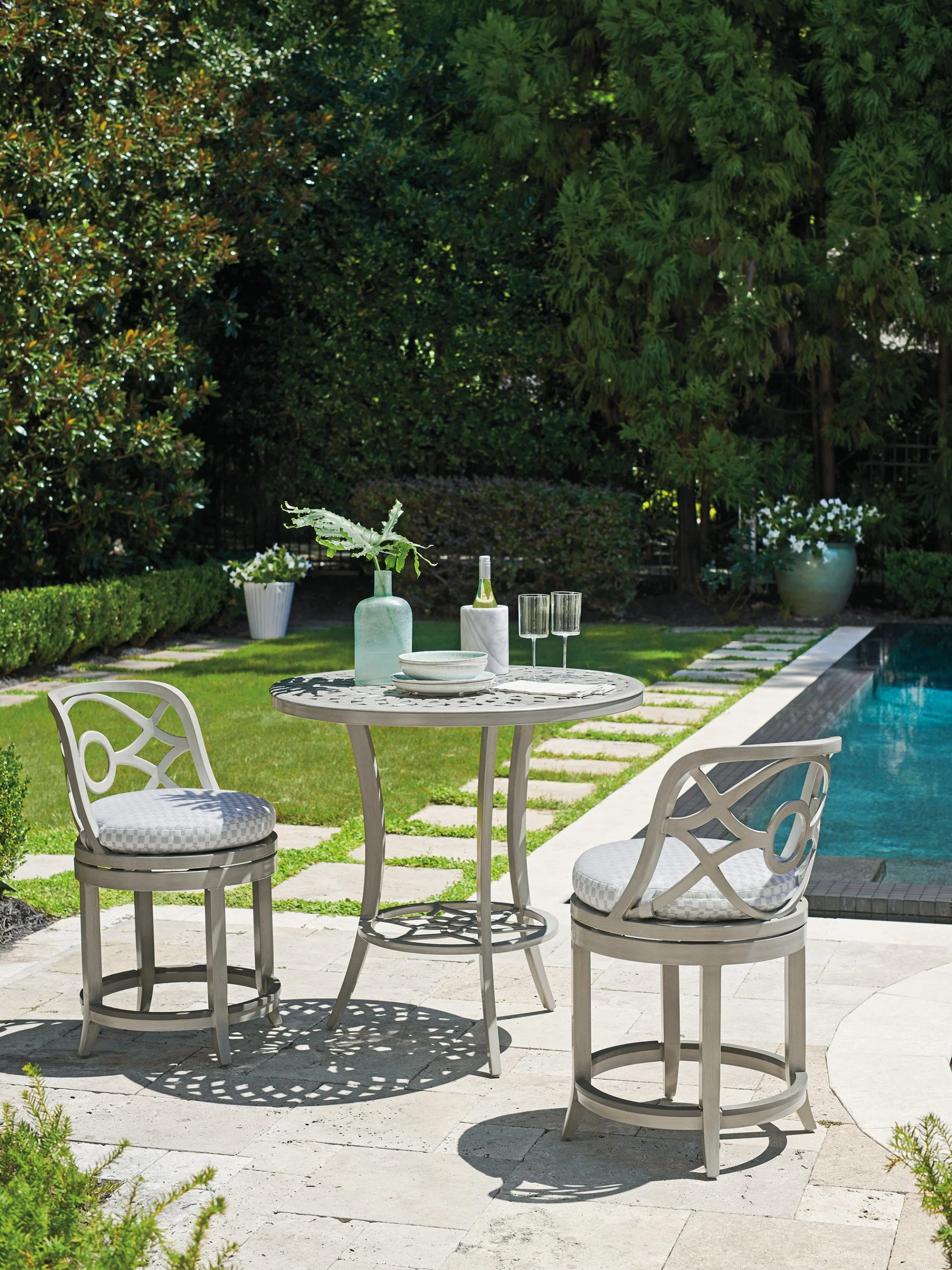 Tommy Bahama Outdoor Silver Sands Bistro Table - Image 4