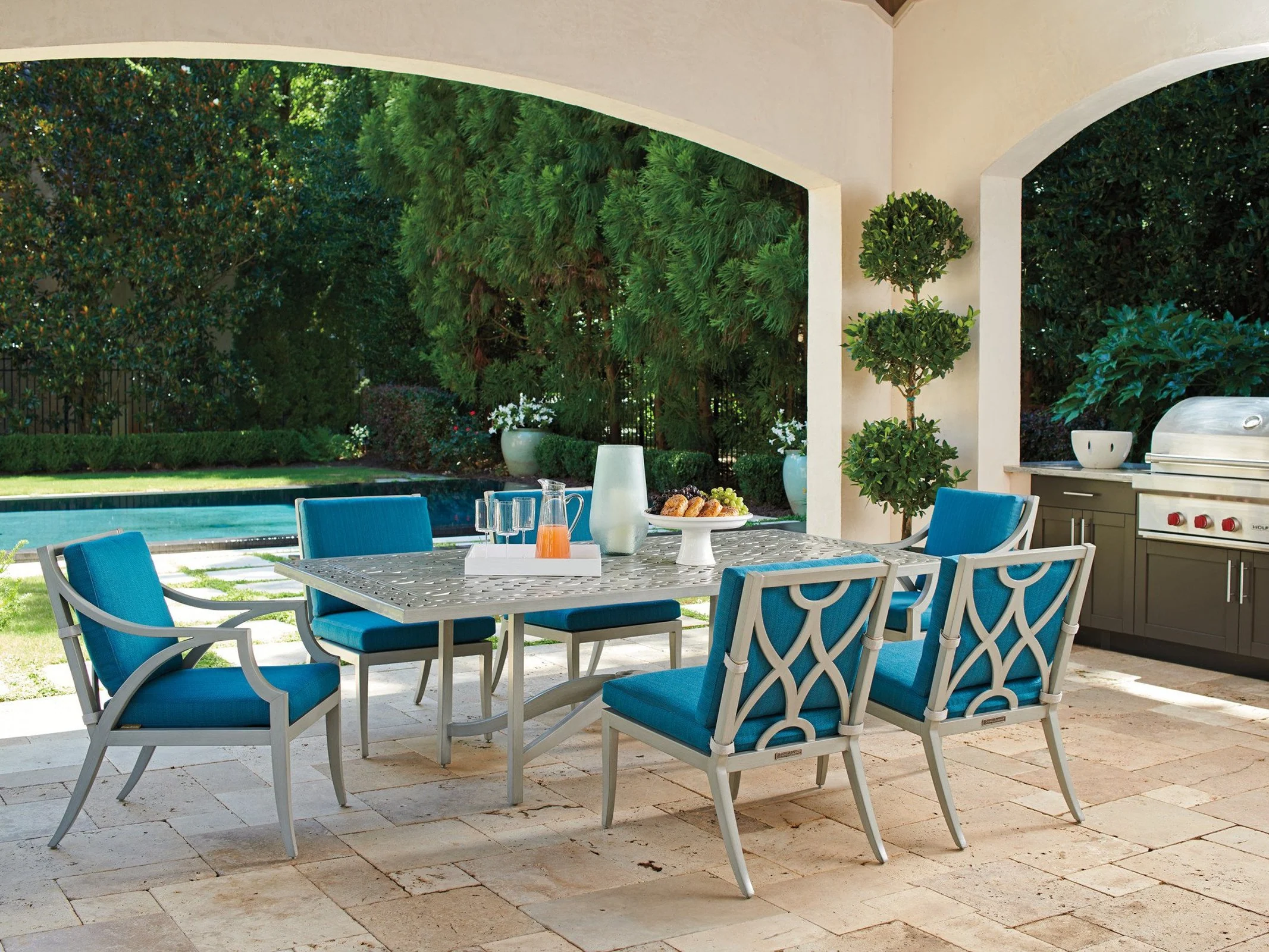 Tommy Bahama Outdoor Silver Sands Rectangular Dining Table - Image 3