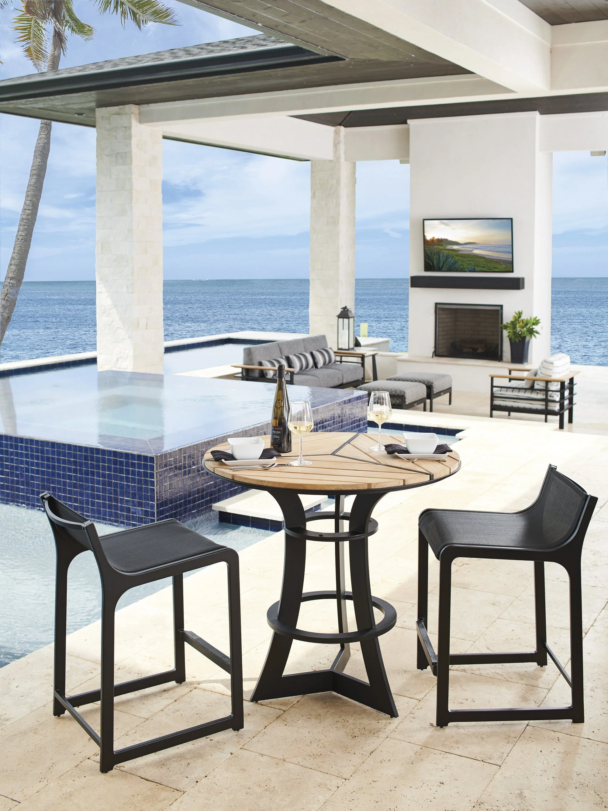 Tommy Bahama Outdoor South Beach Counter Stool - Image 4