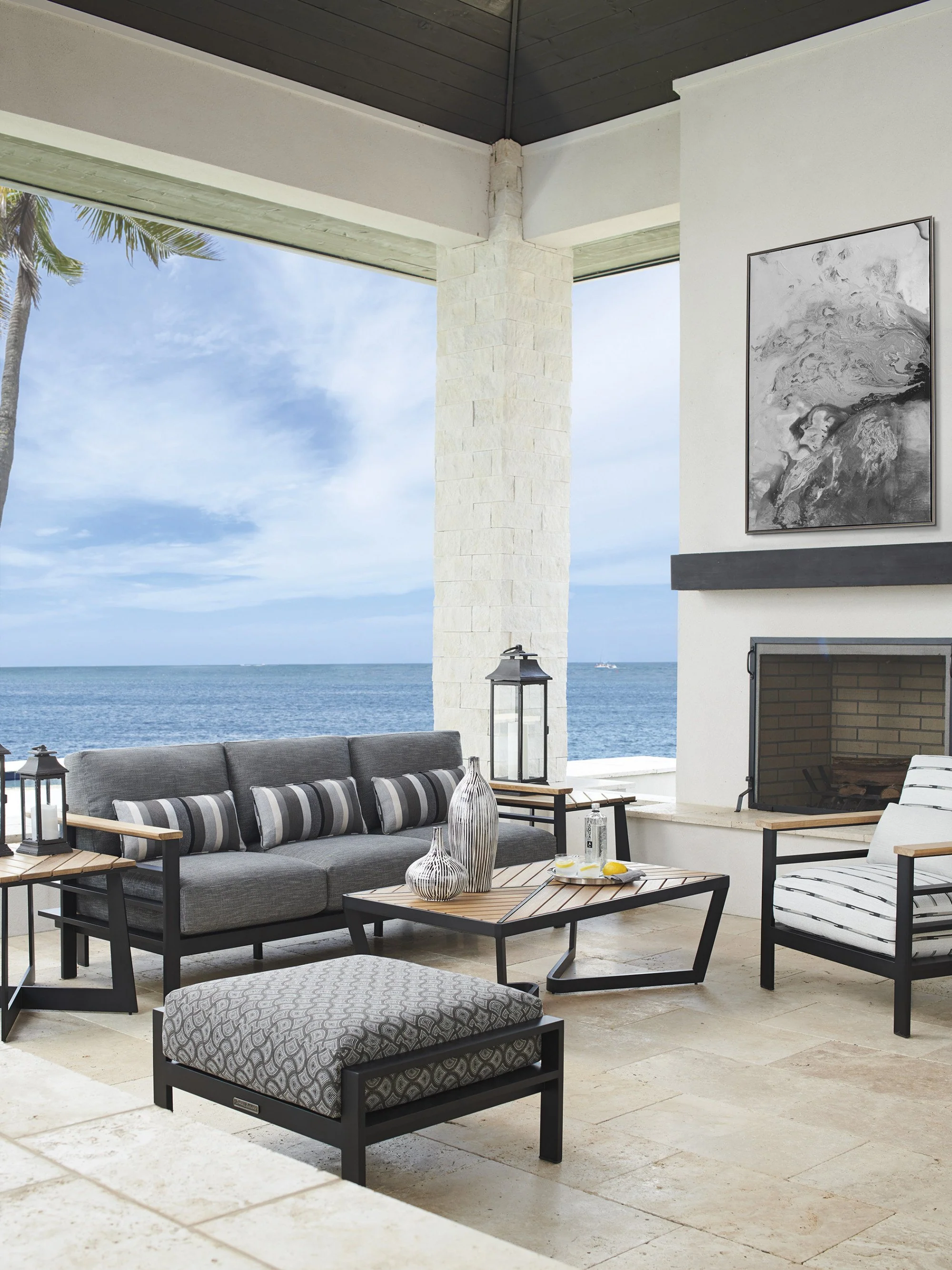 Tommy Bahama Outdoor South Beach Ottoman - Image 4