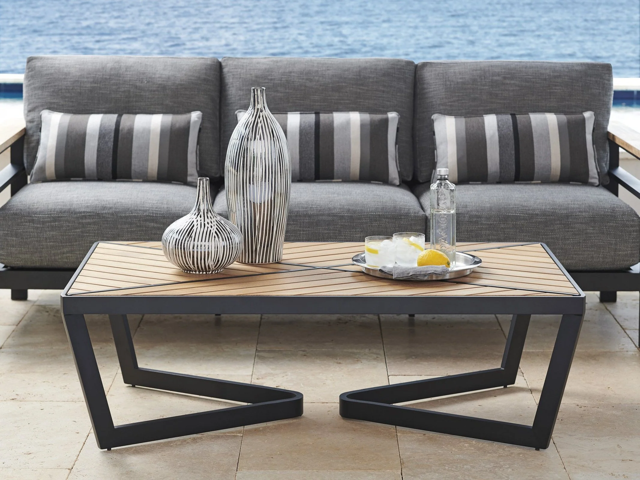 Tommy Bahama Outdoor South Beach Rectangular Cocktail Table - Image 3