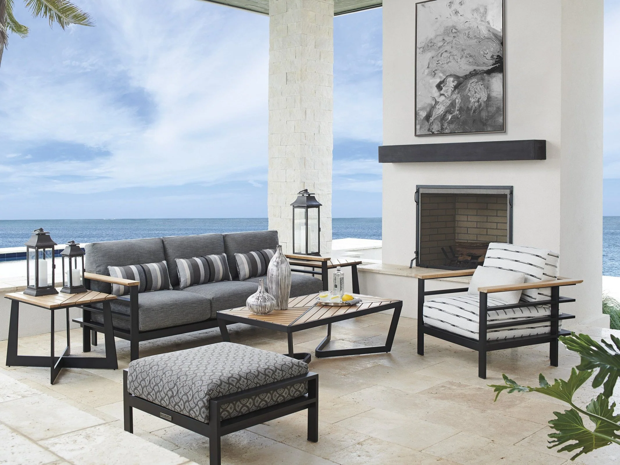 Tommy Bahama Outdoor South Beach Rectangular Cocktail Table - Image 4