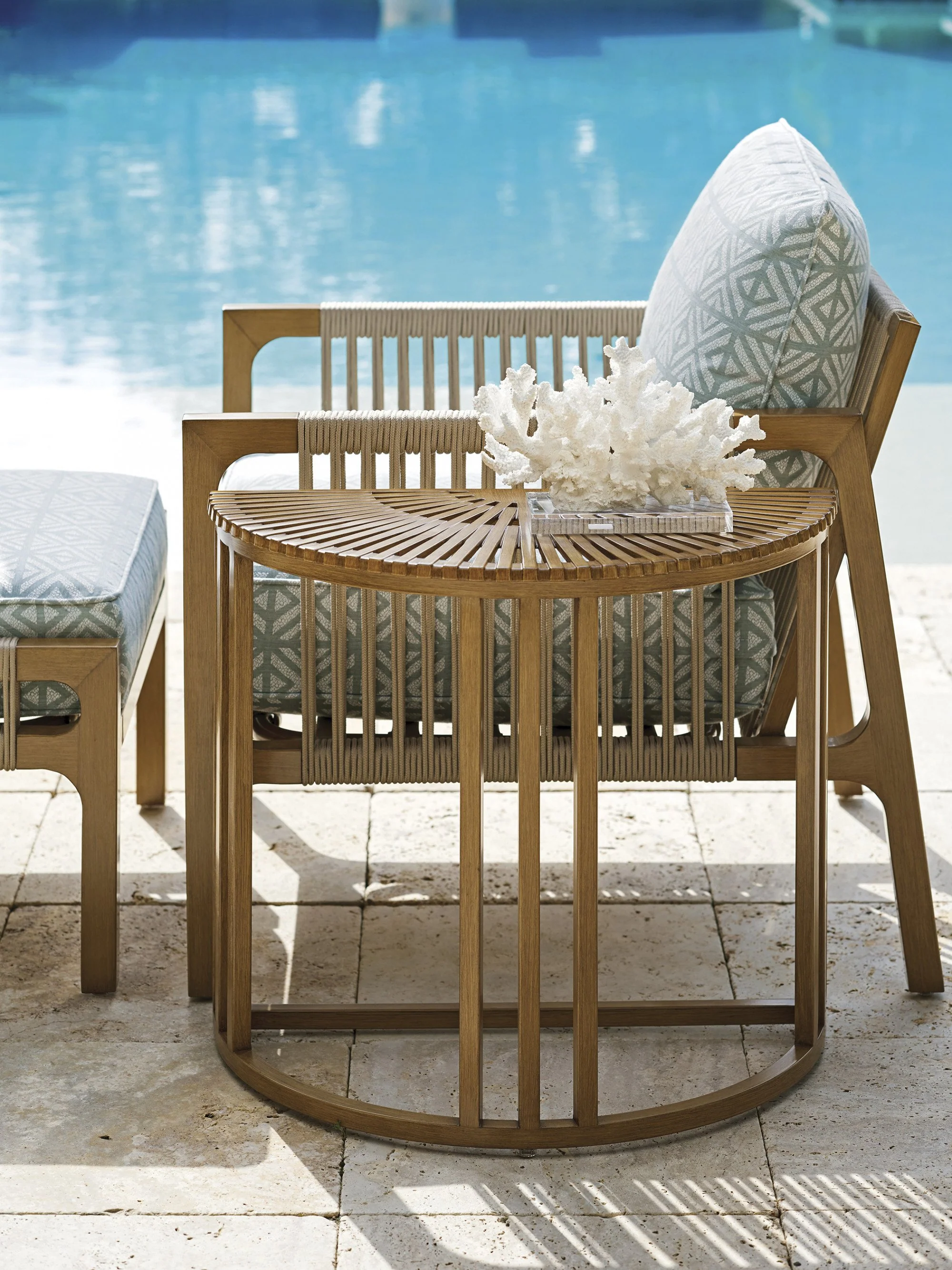 Tommy Bahama Outdoor St Tropez Demilune End Table - Image 2