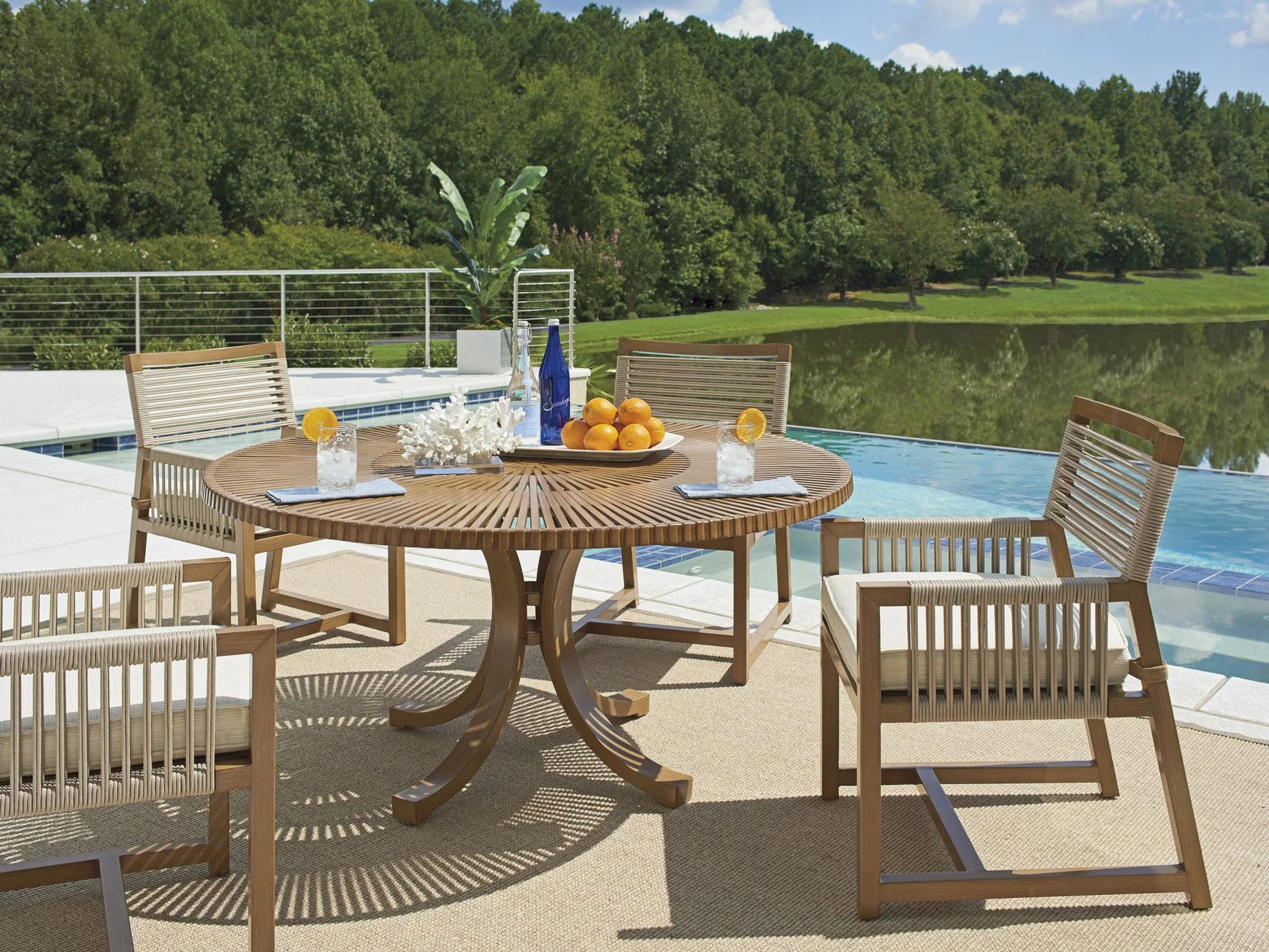 Tommy Bahama Outdoor St Tropez Round Dining Table - Image 3