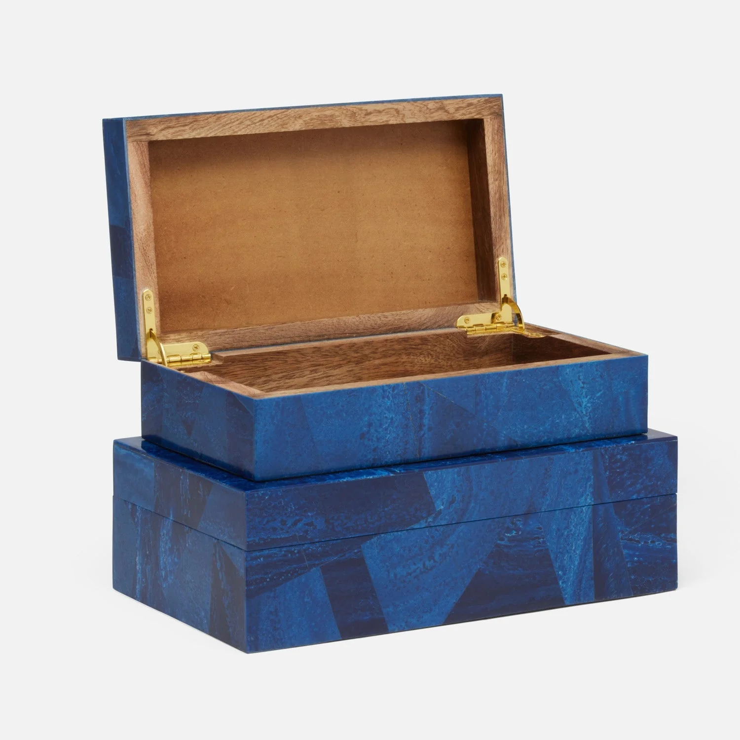 Travis Marbled Resin Box - Set of 2 - Image 2