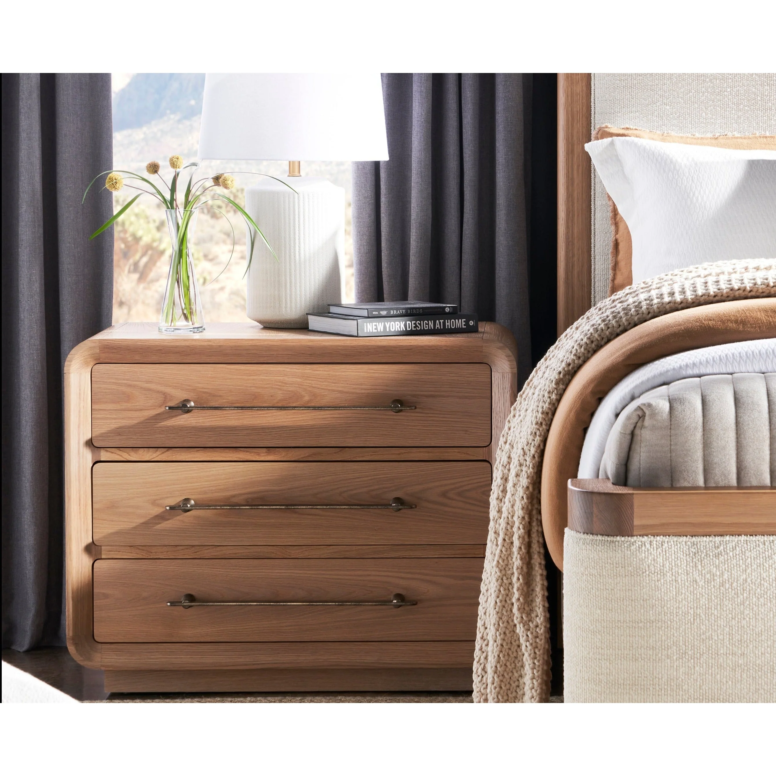 Vanguard Form Three Drawer Nightstand - Image 2