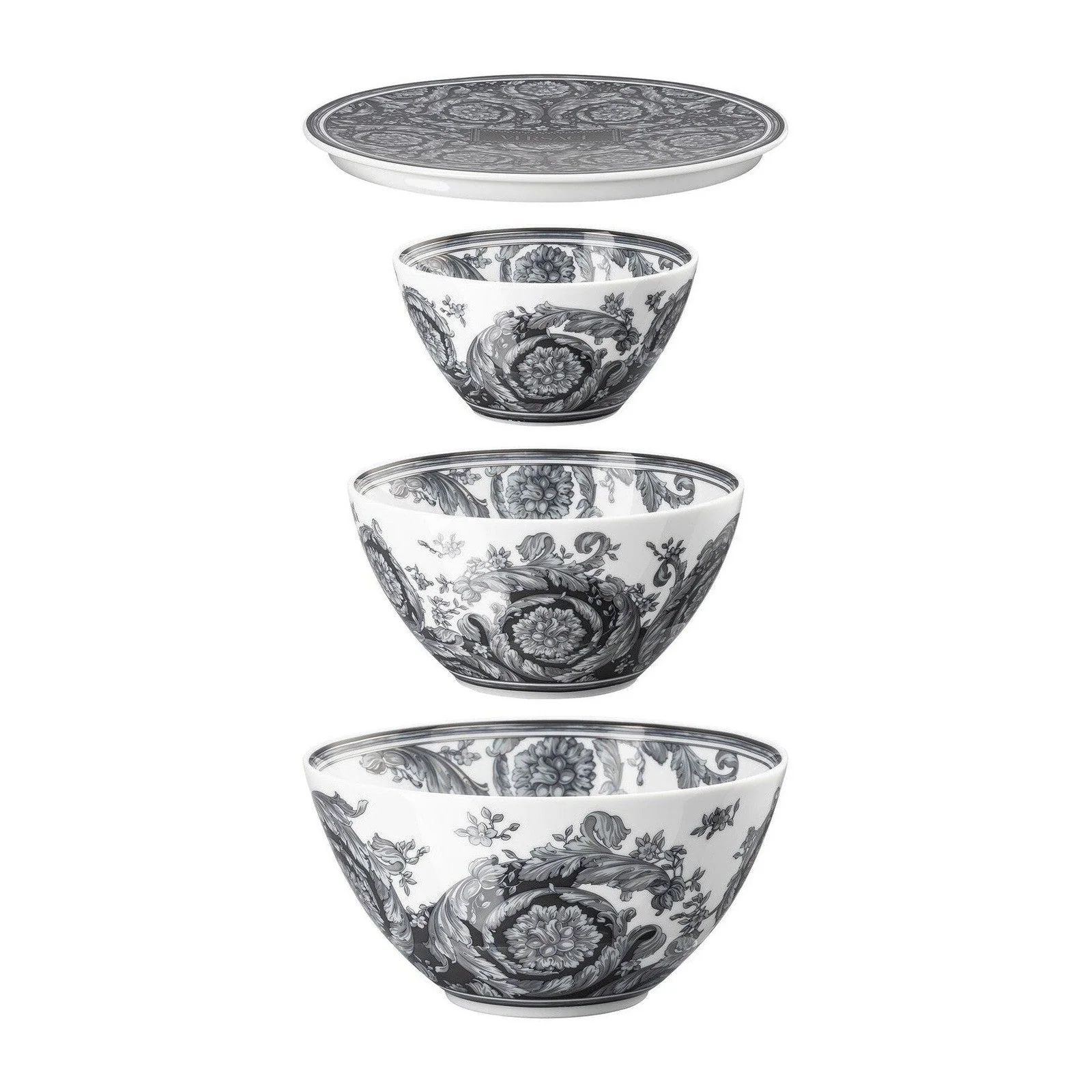 Versace Barocco Haze Bowl Black - Set of 4 - Image 3