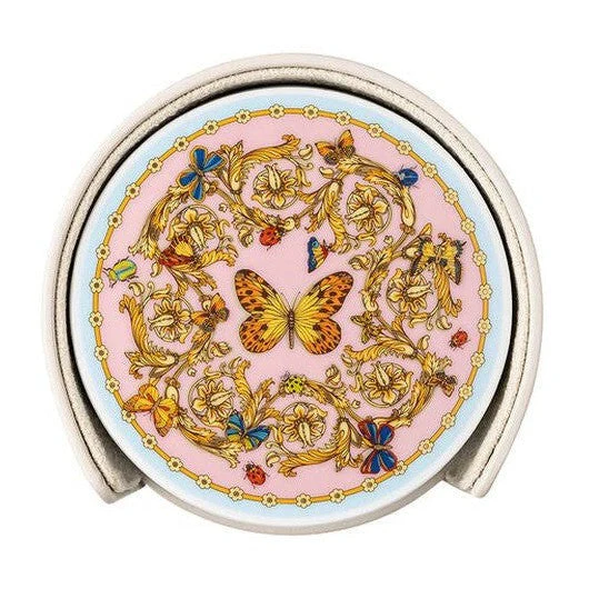 Versace Butterfly Garden Coaster in Leather Box - Set of 4 - Image 2