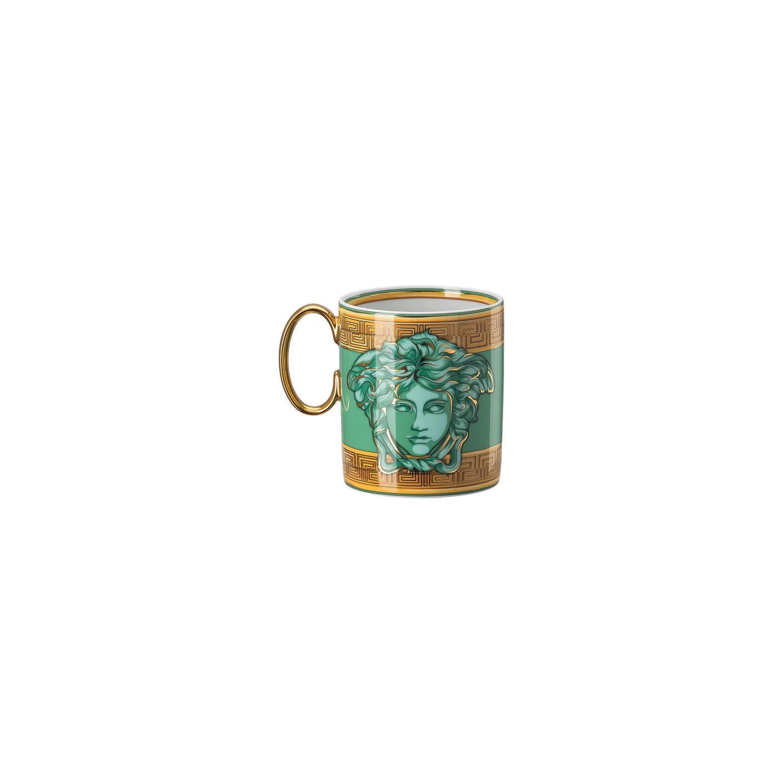 Versace Medusa Amplified Mug With Handle - Green Coin - Image 2
