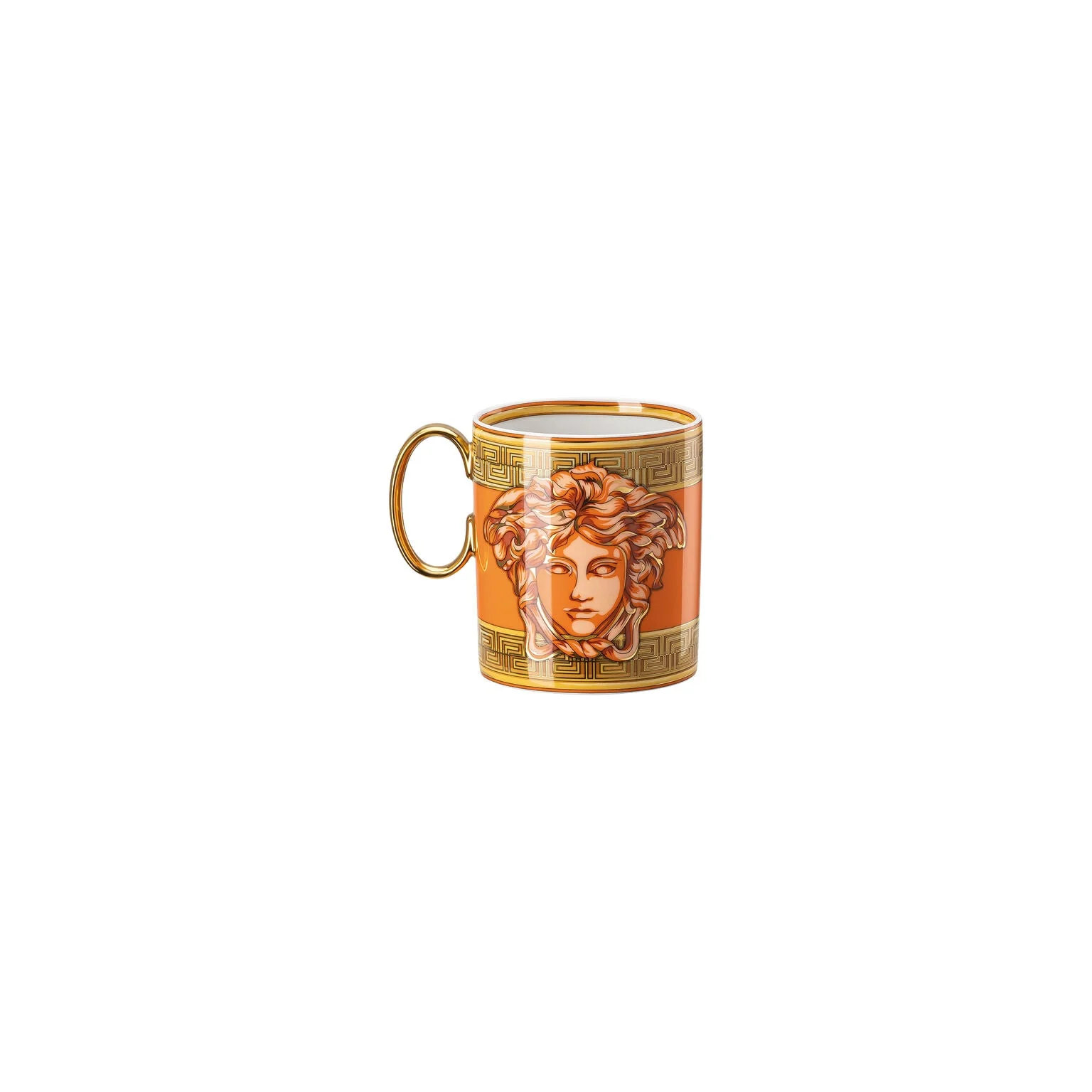 Versace Medusa Amplified Mug With Handle - Orange Coin - Image 2