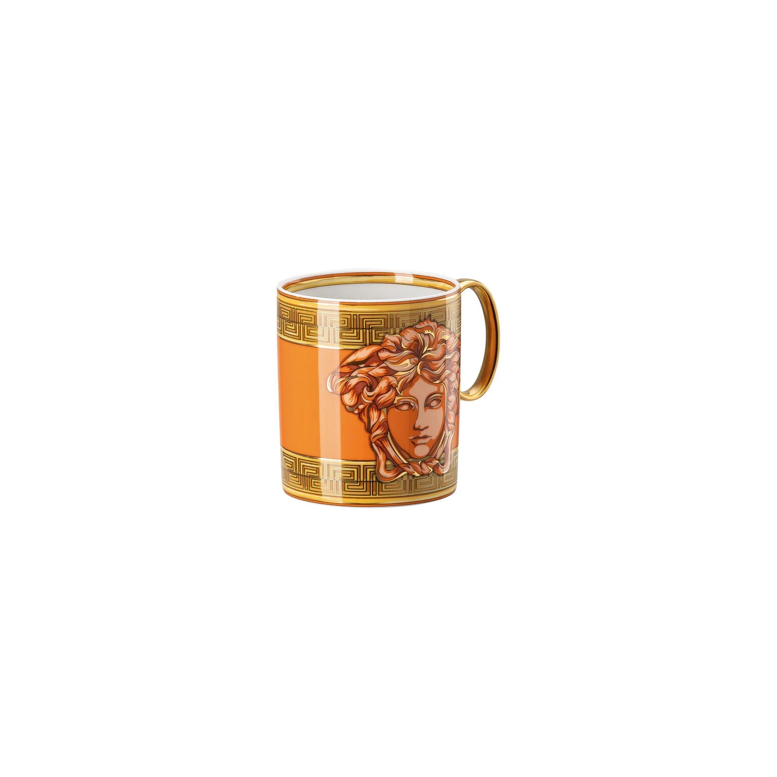 Versace Medusa Amplified Mug With Handle - Orange Coin - Image 3