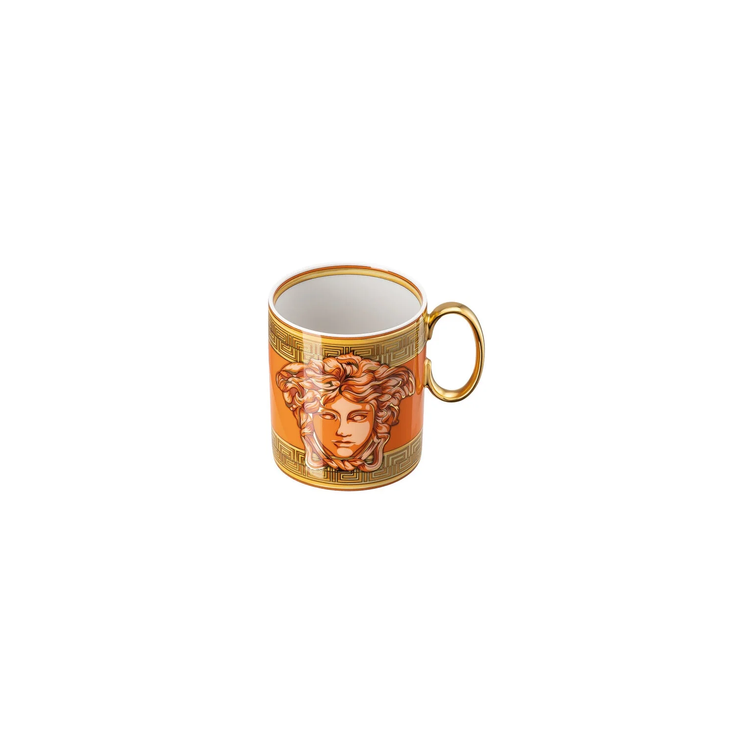 Versace Medusa Amplified Mug With Handle - Orange Coin - Image 4