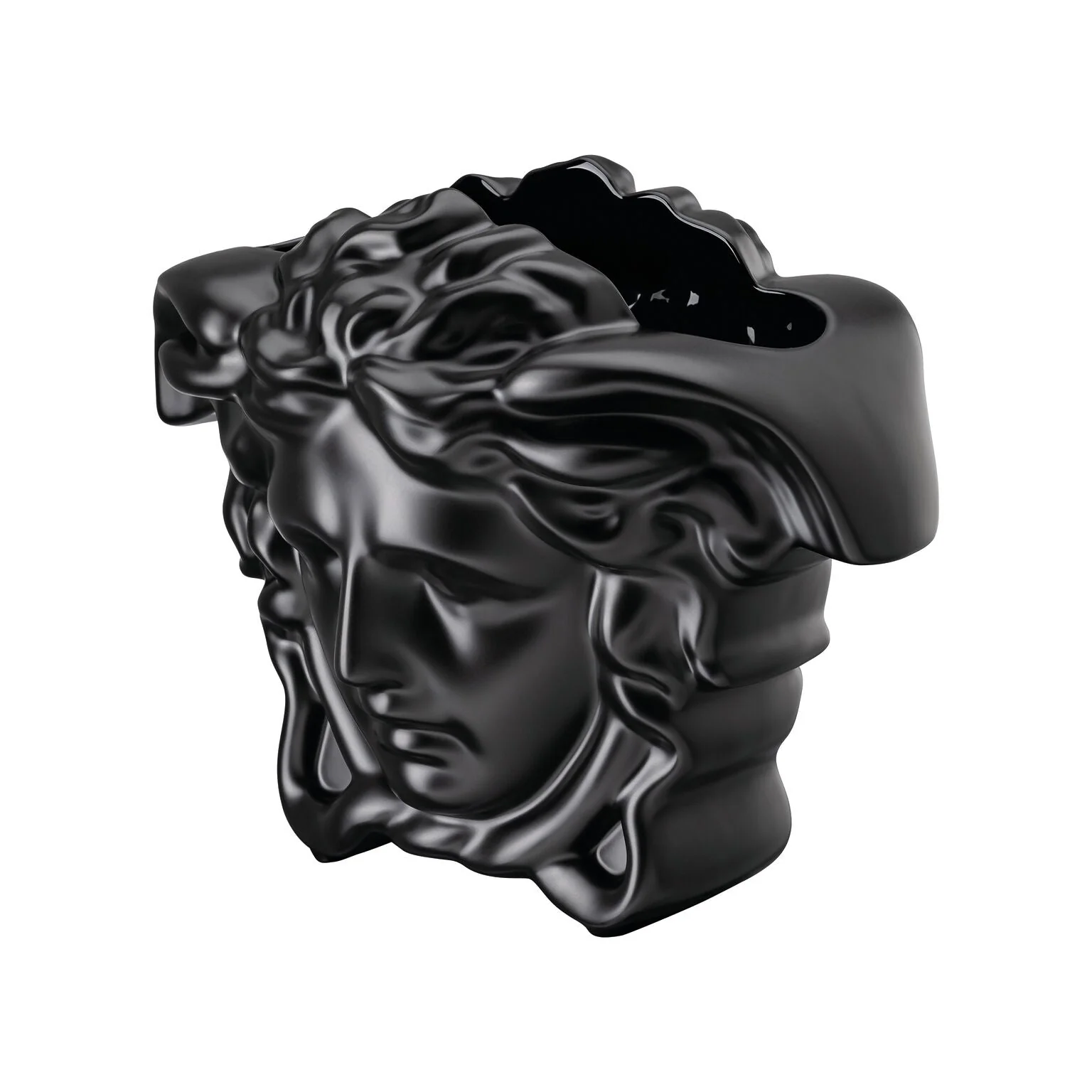 Versace Medusa Grande Vase Black - 8.25 Inch - Image 3