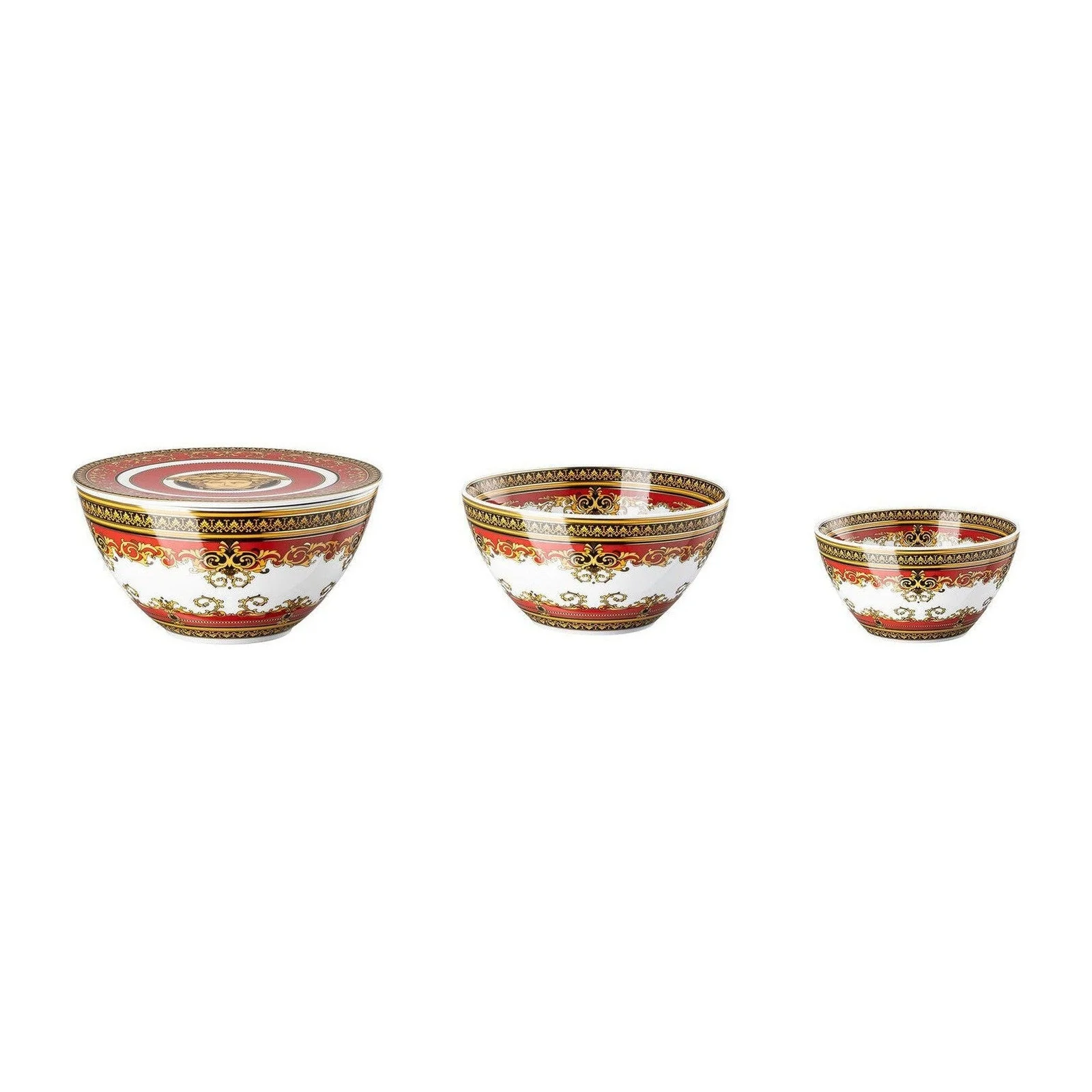 Versace Medusa Red Modern Bowl - Set of 4 - Image 3