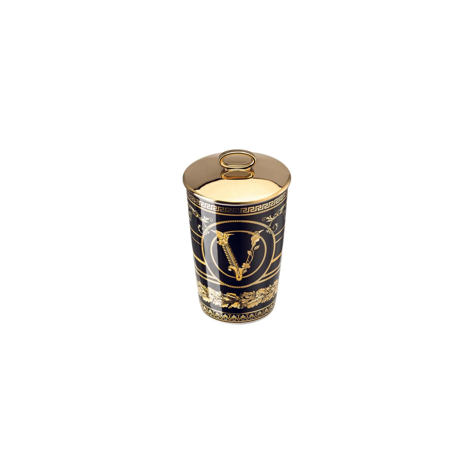 Versace Virtus Gala Scented Votive with Lid - Black - Image 3