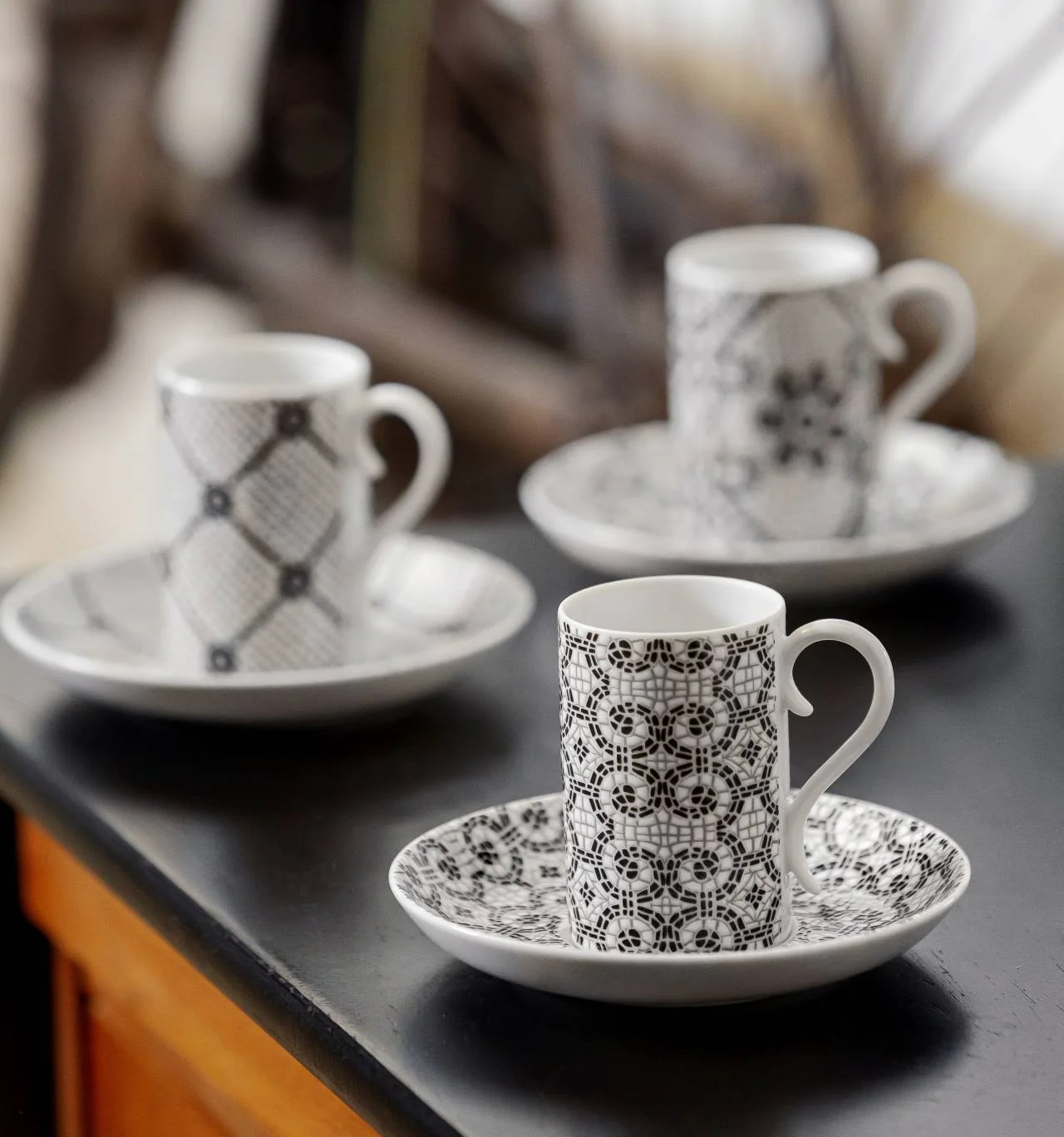 Vista Alegre Calcada Portuguesa Coffee Cups & Saucers By Manoela Medeiros - Set of 4 - Image 2