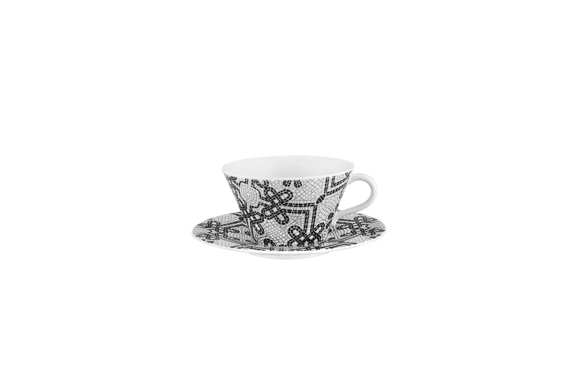 Vista Alegre Calcada Portuguesa Tea Cups & Saucers By Manoela Medeiros - Set of 2 - Image 4