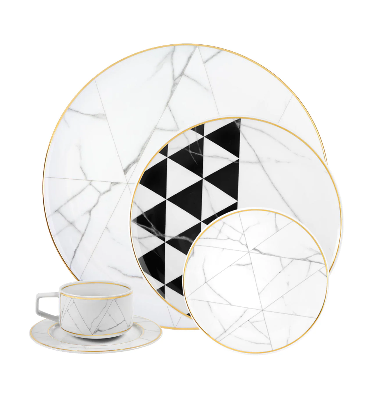 Vista Alegre Carrara Set of 5 Plate Pieces