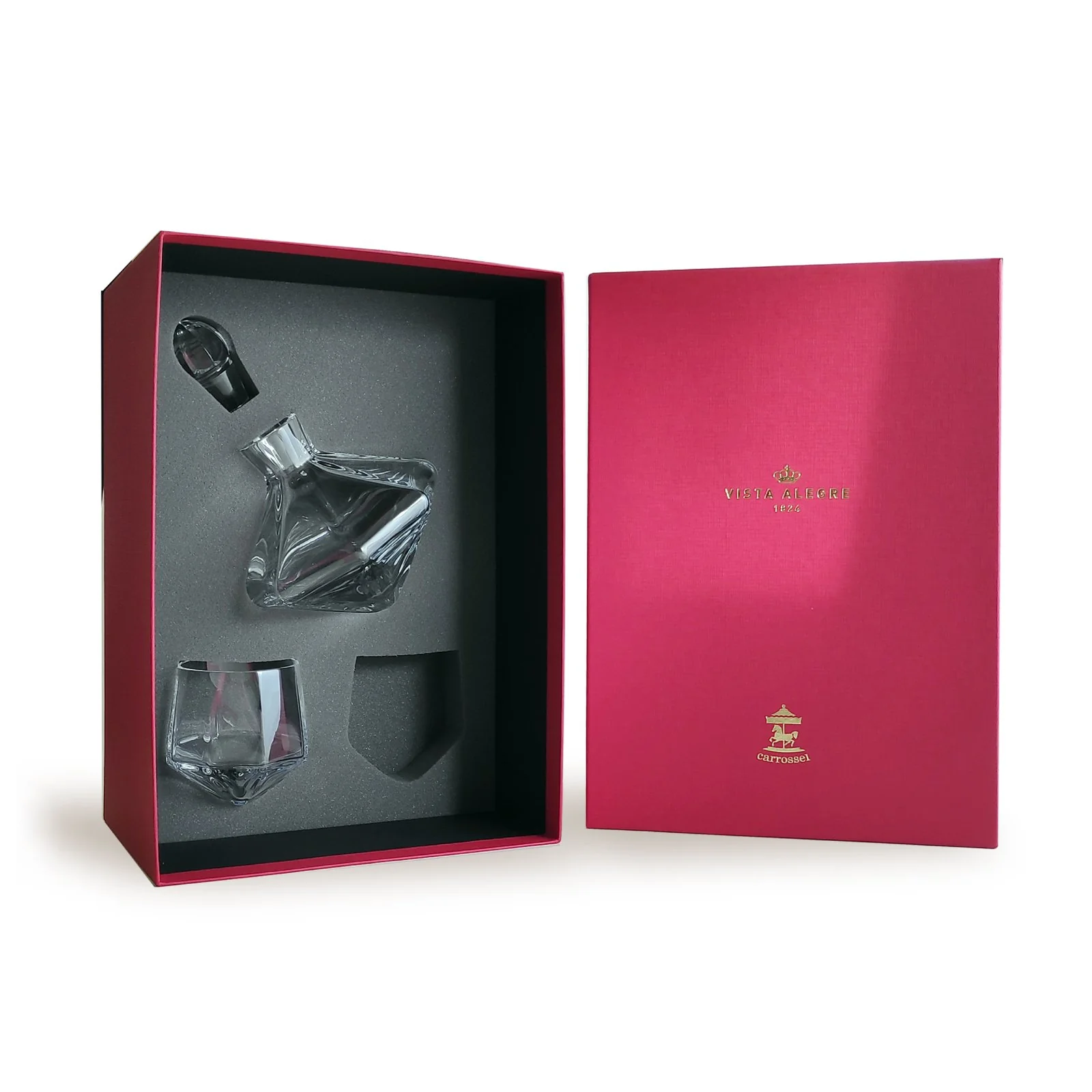 Vista Alegre Carrossel Whisky Decanter and 2 Old Fashion Set - Image 6