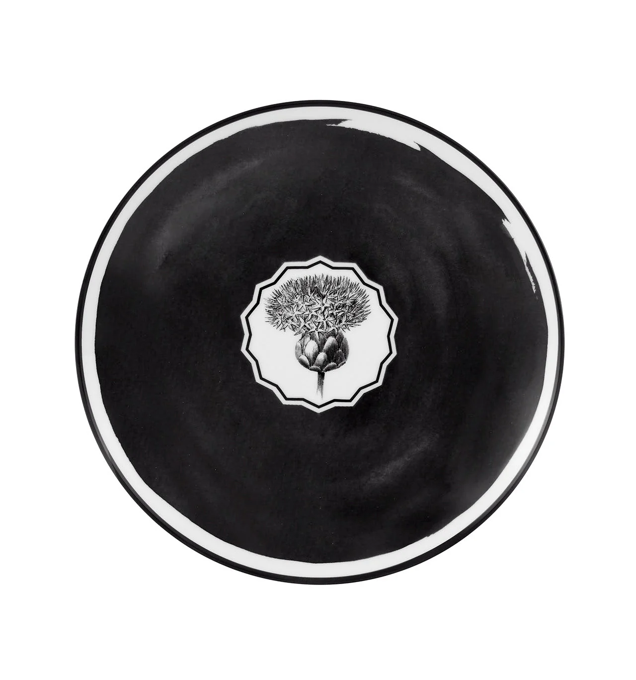 Vista Alegre Christian Lacroix - Herbariae Dessert Plate Black By Christian Lacroix