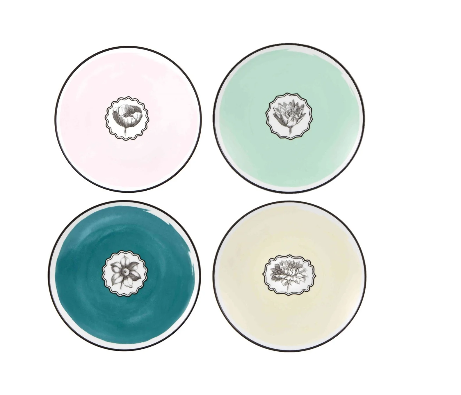 Vista Alegre Christian Lacroix - Herbariae Dessert Plates By Christian Lacroix - Set of 4