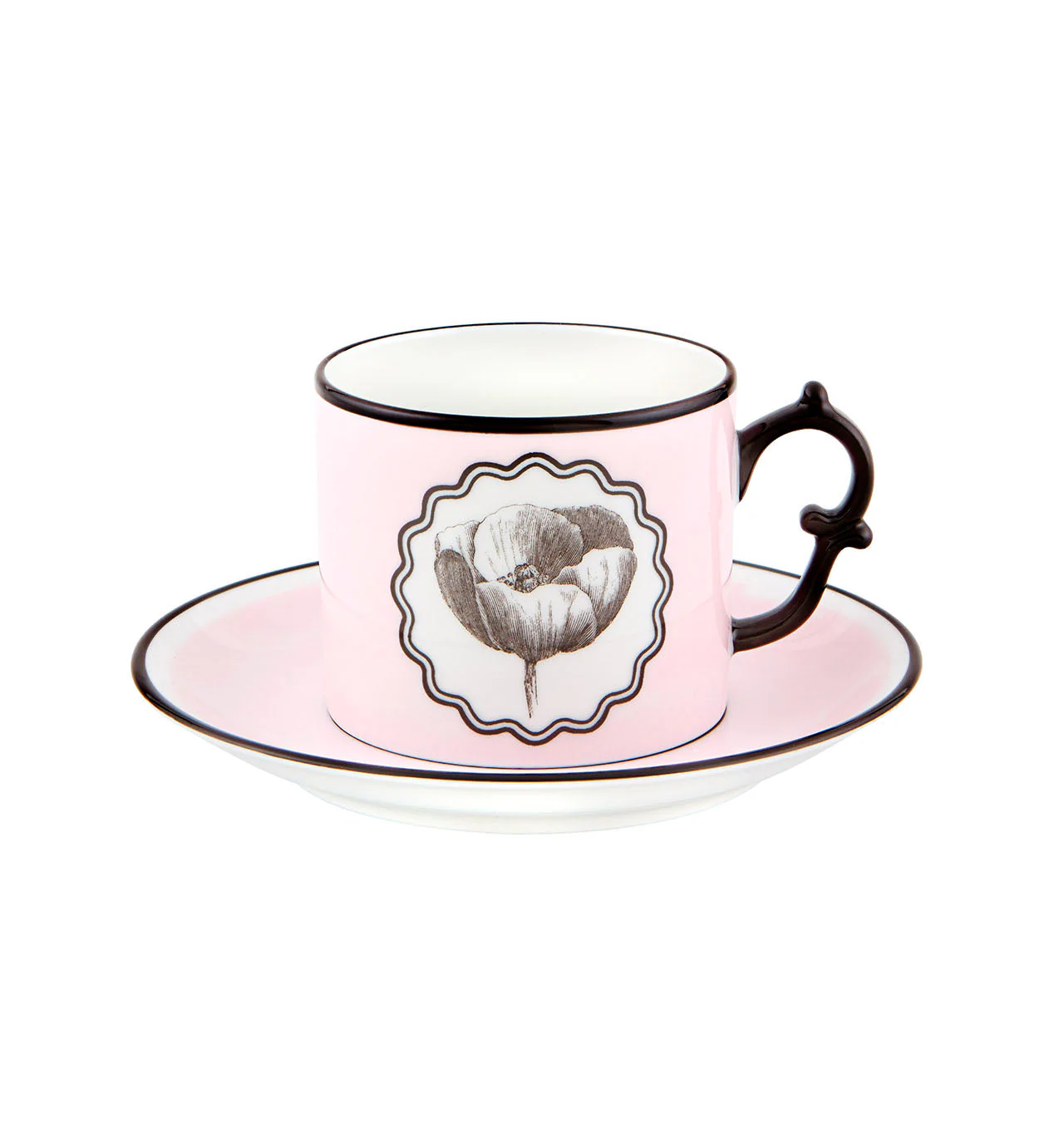 Vista Alegre Christian Lacroix - Herbariae Tea Cups And Saucer Pink And Peacock By Christian Lacroix - Set of 2 - Image 3