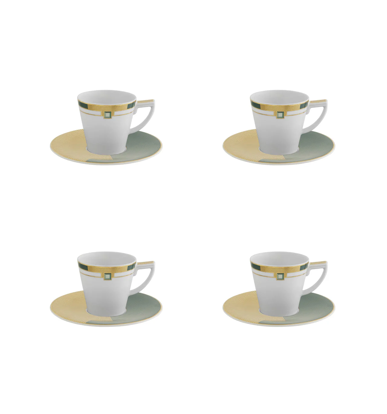 Vista Alegre Emerald Espresso Cup and Saucer - Image 2
