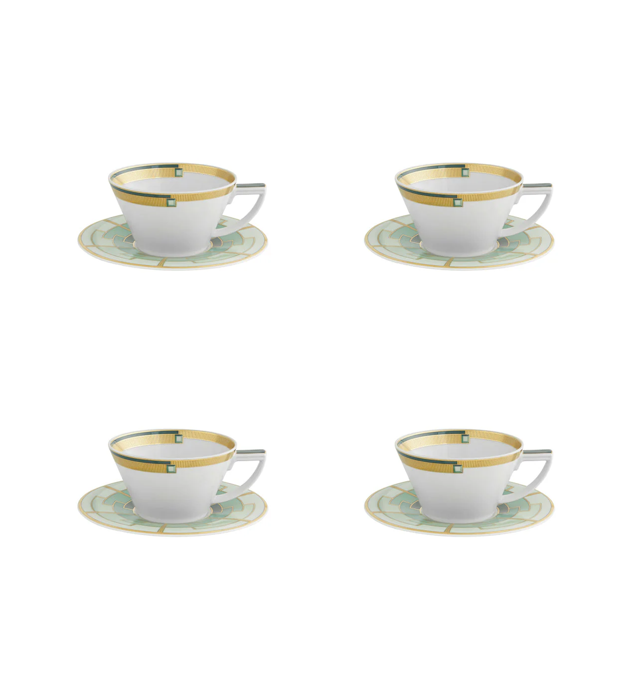 Vista Alegre Emerald Tea Cup And Saucer - Image 2