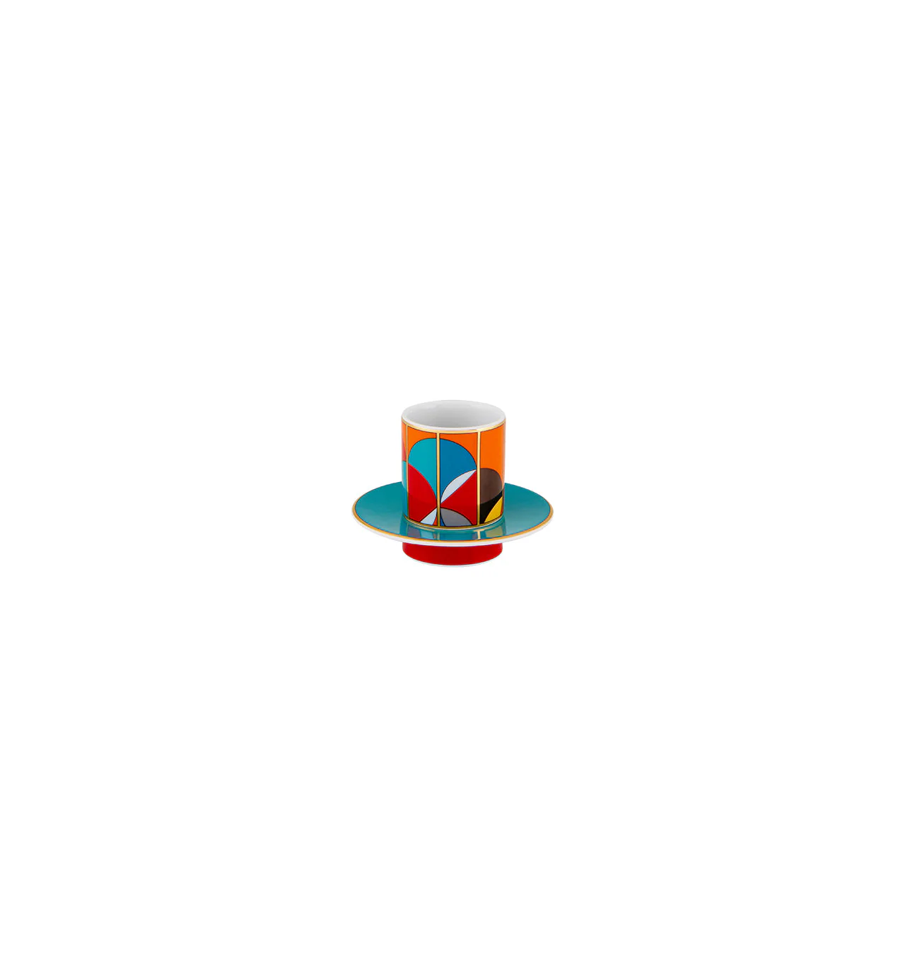 Vista Alegre Futurismo Espresso Cups And Saucers - Set of 4 - Image 5