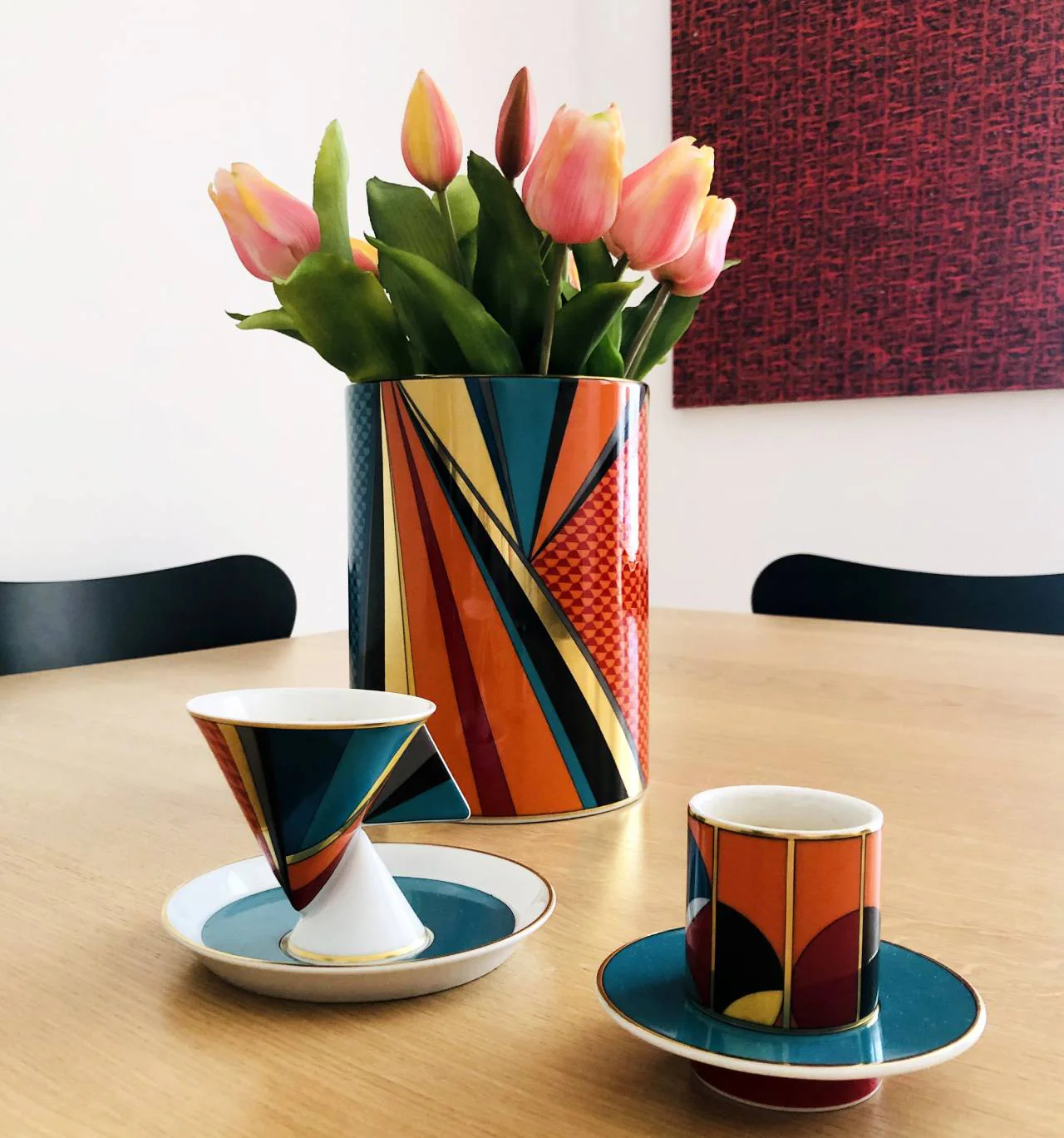 Vista Alegre Futurismo Espresso Cups And Saucers - Set of 4 - Image 6