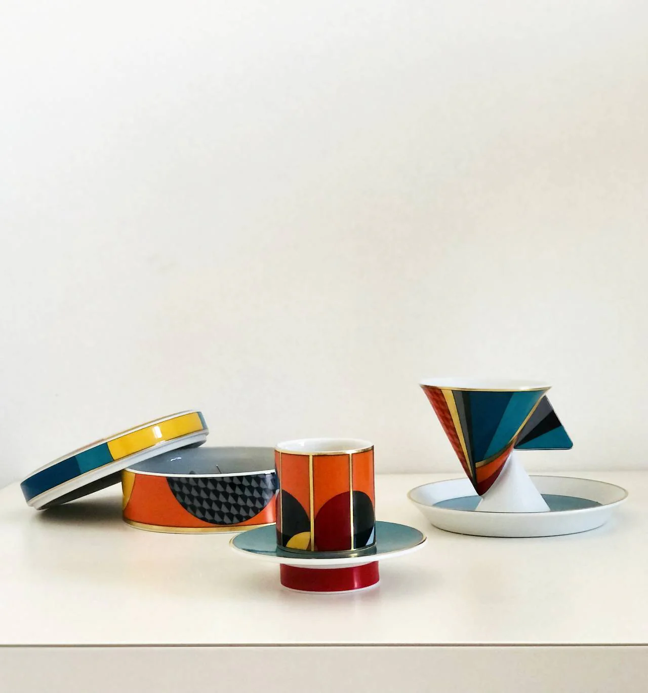 Vista Alegre Futurismo Espresso Cups And Saucers - Set of 4 - Image 7