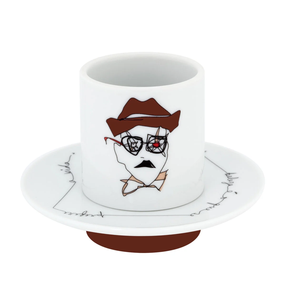 Vista Alegre Heteronimos Coffee Cups & Saucers By Catarina Pestana - Set of 4 - Image 4