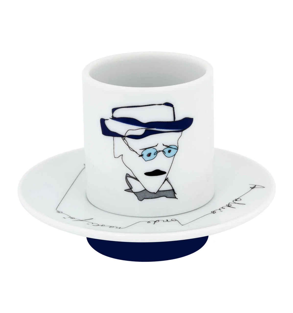 Vista Alegre Heteronimos Coffee Cups & Saucers By Catarina Pestana - Set of 4 - Image 5