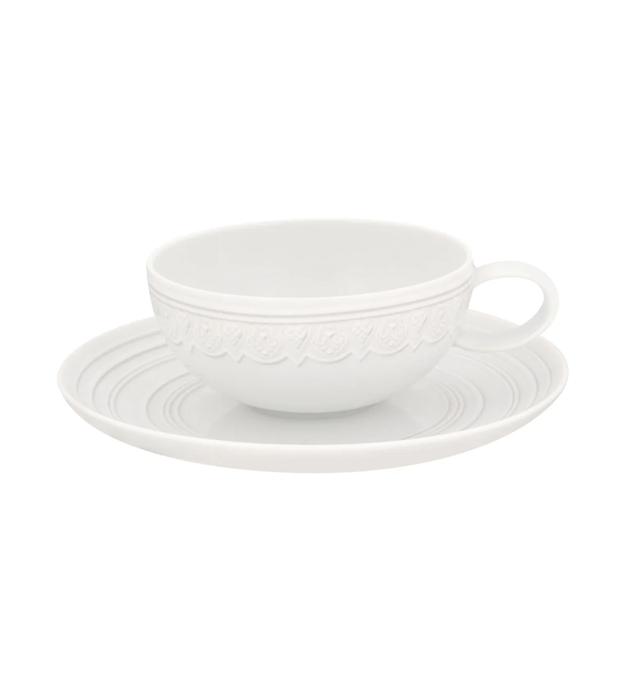 Vista Alegre Ornament Tea Cup & Saucer By Sam Baron - Set of 6 - Image 2